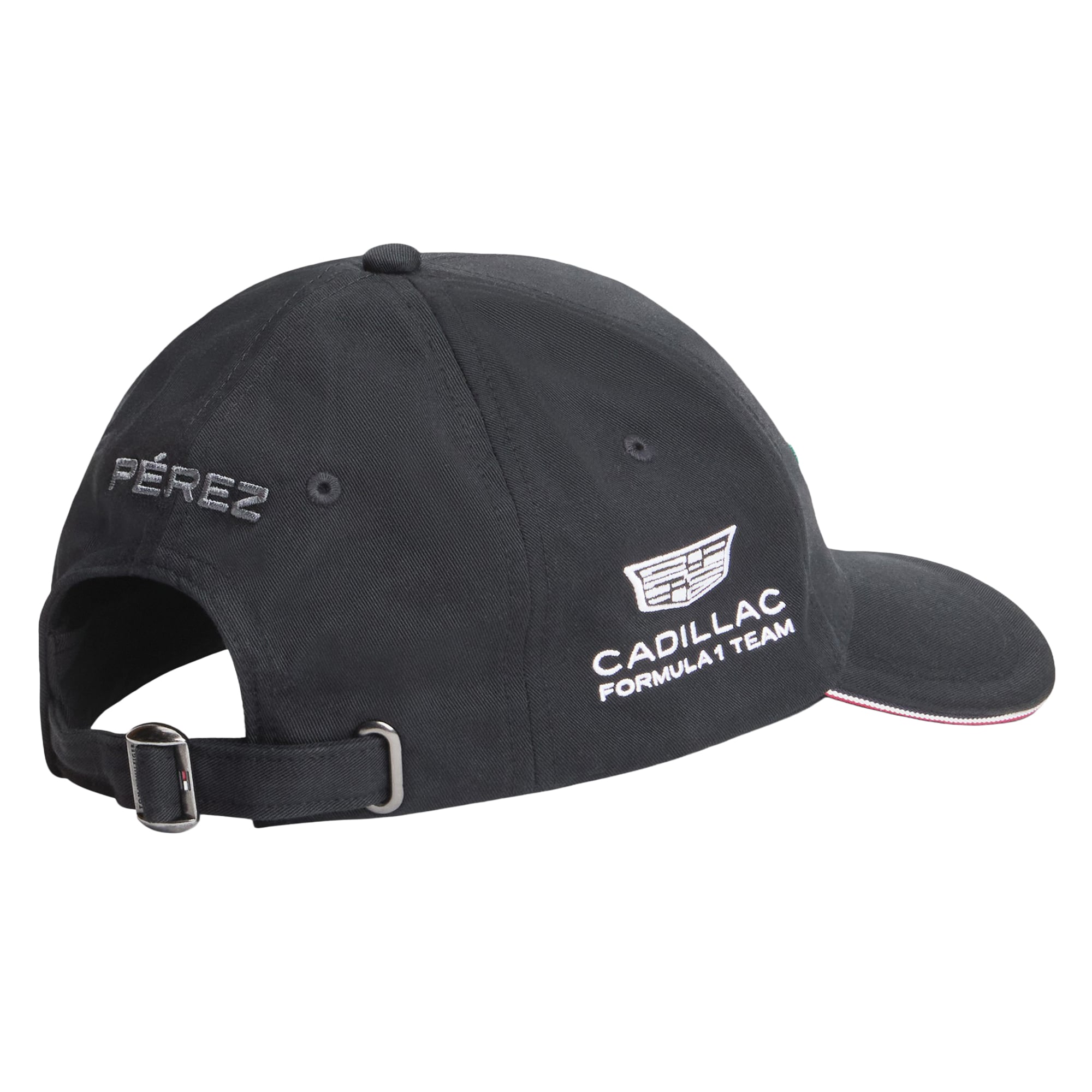 Unisex Tommy Hilfiger Sergio Perez Black Cadillac F1 Team Mexico Adjustable Hat