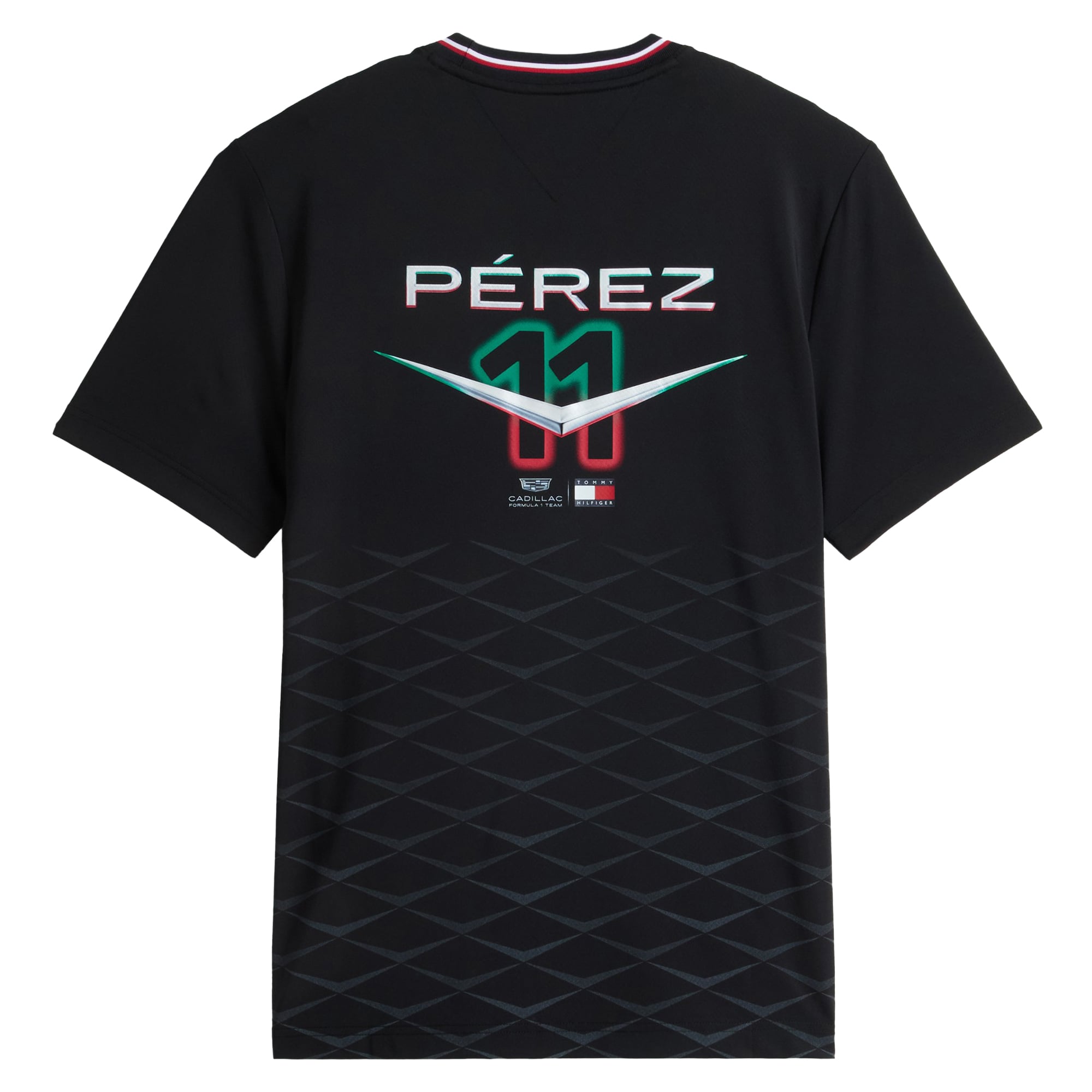 Unisex Tommy Hilfiger Sergio Perez Black Cadillac F1 Team Mexico Jersey