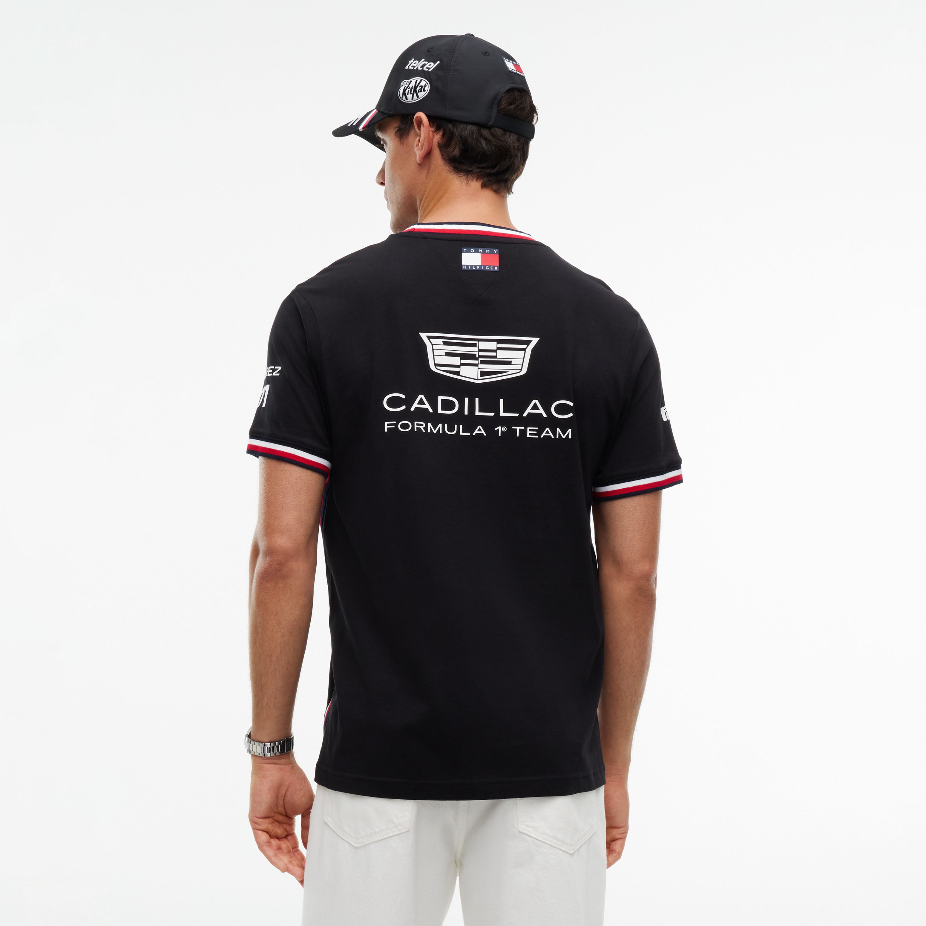 Unisex Tommy Hilfiger Sergio Perez Black Cadillac F1 Team Replica T-Shirt