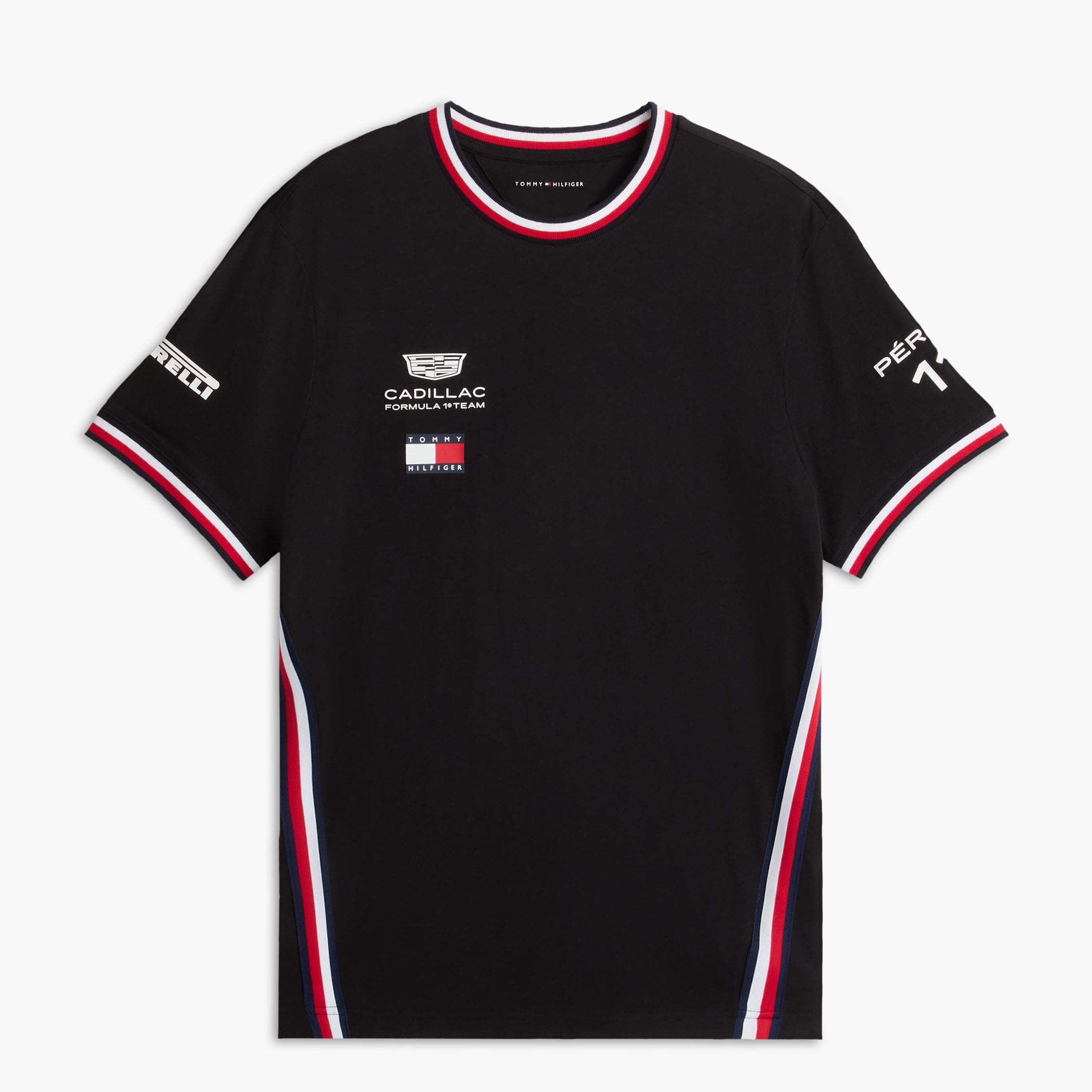 Unisex Tommy Hilfiger Sergio Perez Black Cadillac F1 Team Replica T-Shirt