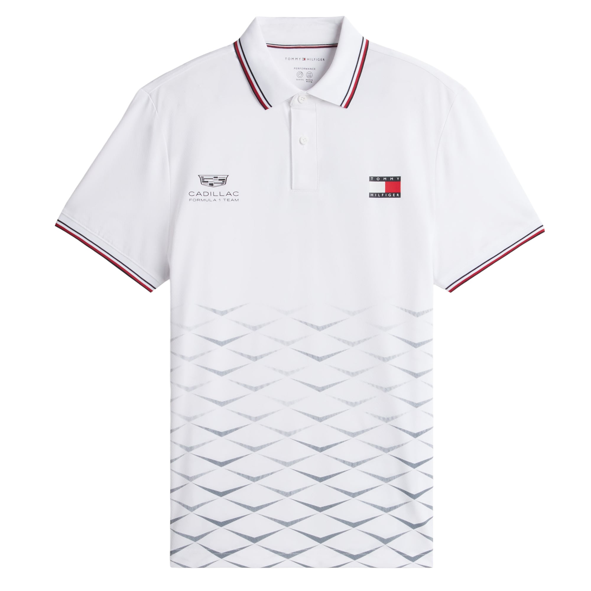 Unisex Tommy Hilfiger Sergio Perez White Cadillac F1 Team Mexico Polo
