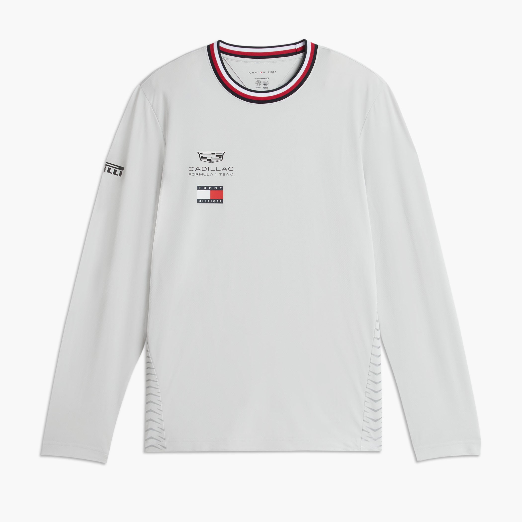 Unisex Tommy Hilfiger  Silver Cadillac F1 Team Replica Set Up Long Sleeve T-Shirt