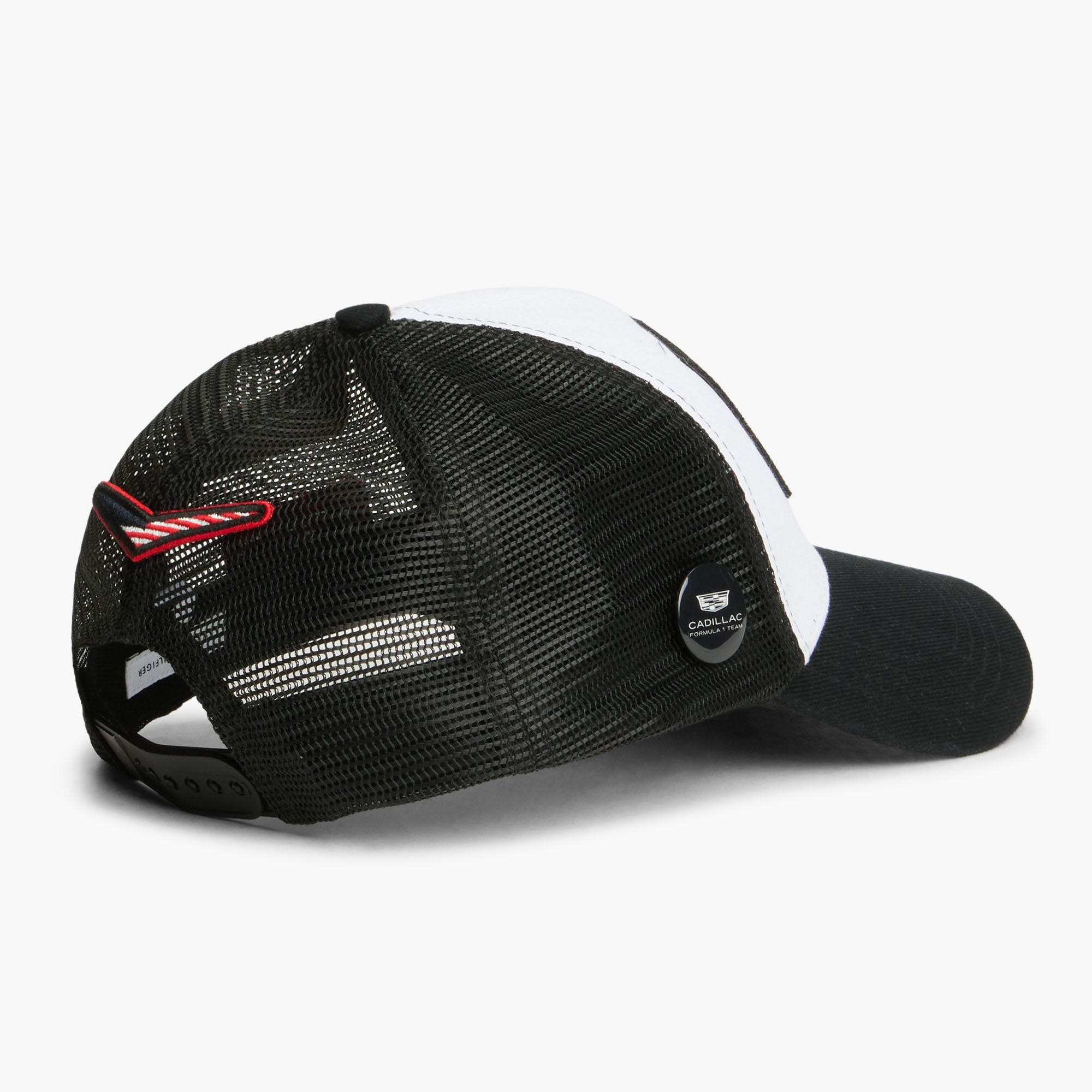 Unisex Tommy Hilfiger White Cadillac F1 Team Flag Trucker Adjustable Hat