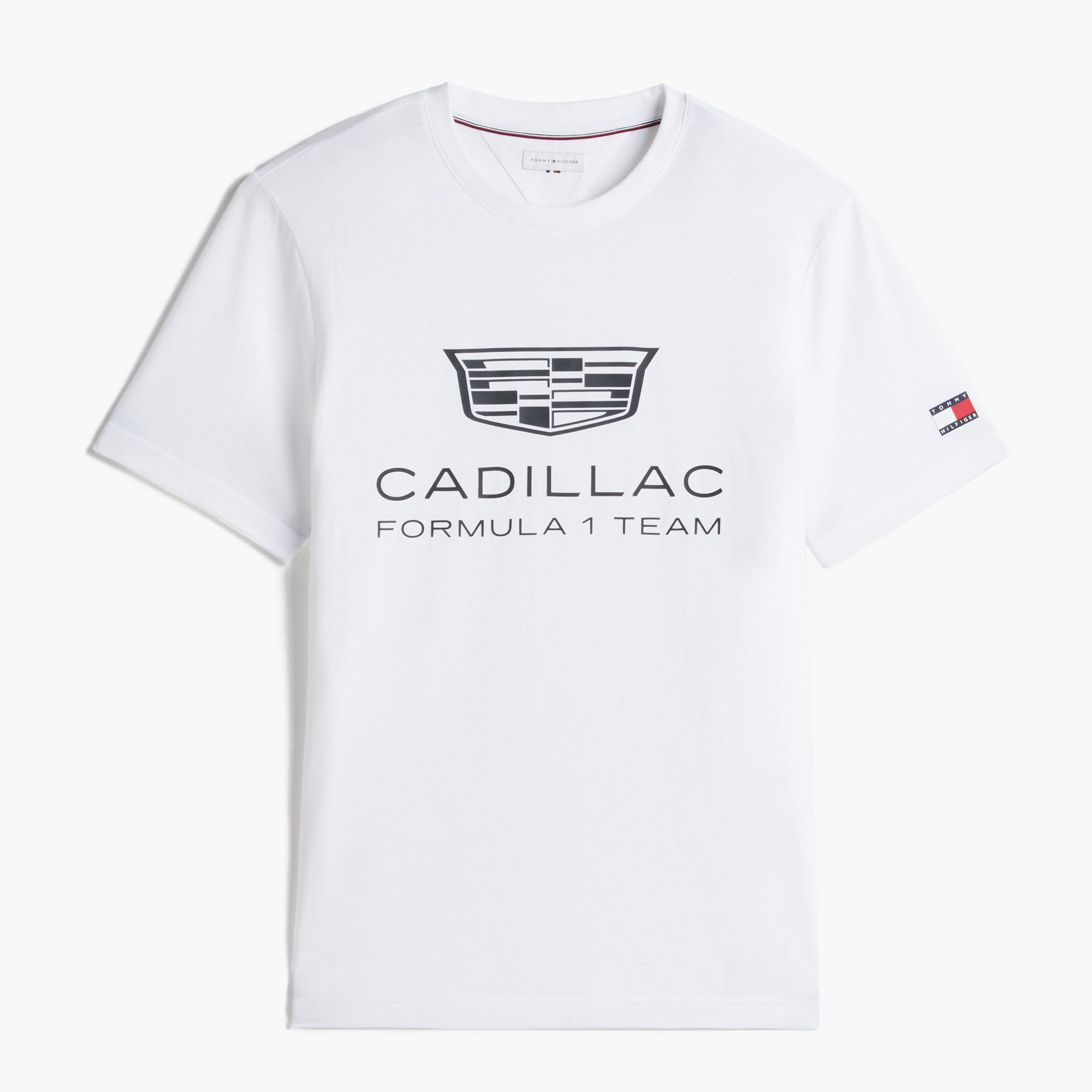 Unisex Tommy Hilfiger White Cadillac F1 Team Shield T-Shirt