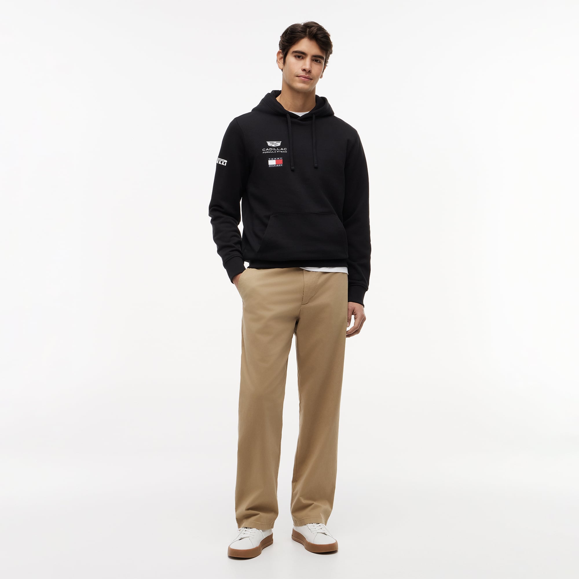 Sweat à capuche unisexe Tommy Hilfiger x Cadillac F1 Team noir réplique