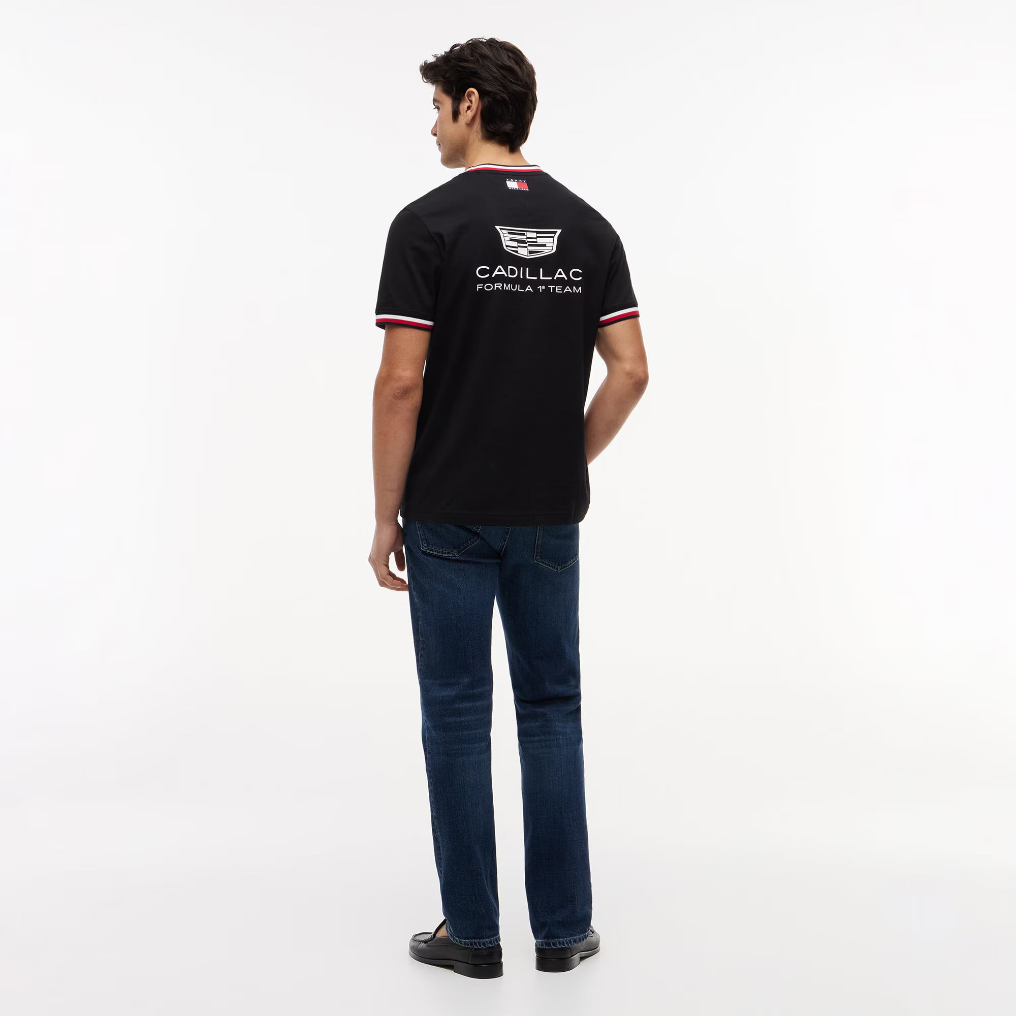 T-shirt unisexe Tommy Hilfiger x Cadillac F1 Team blanc avec logo réplique