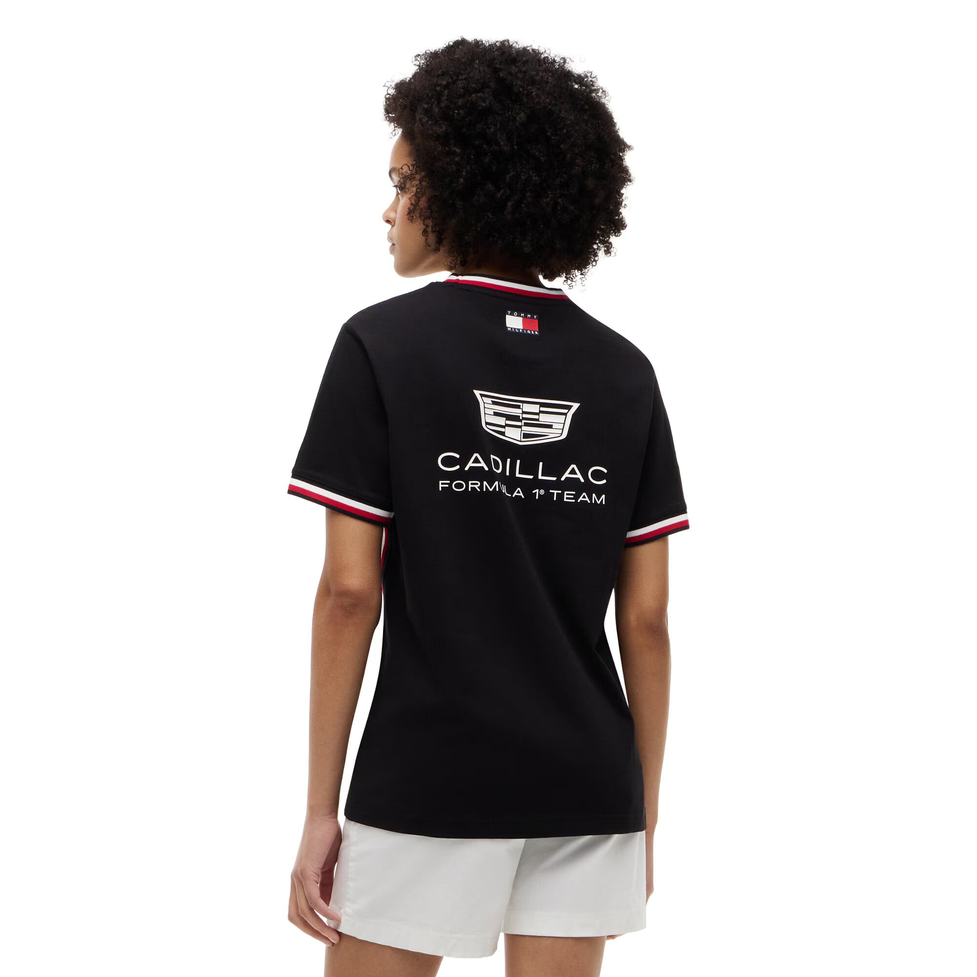 T-shirt unisexe Tommy Hilfiger x Cadillac F1 Team blanc avec logo réplique