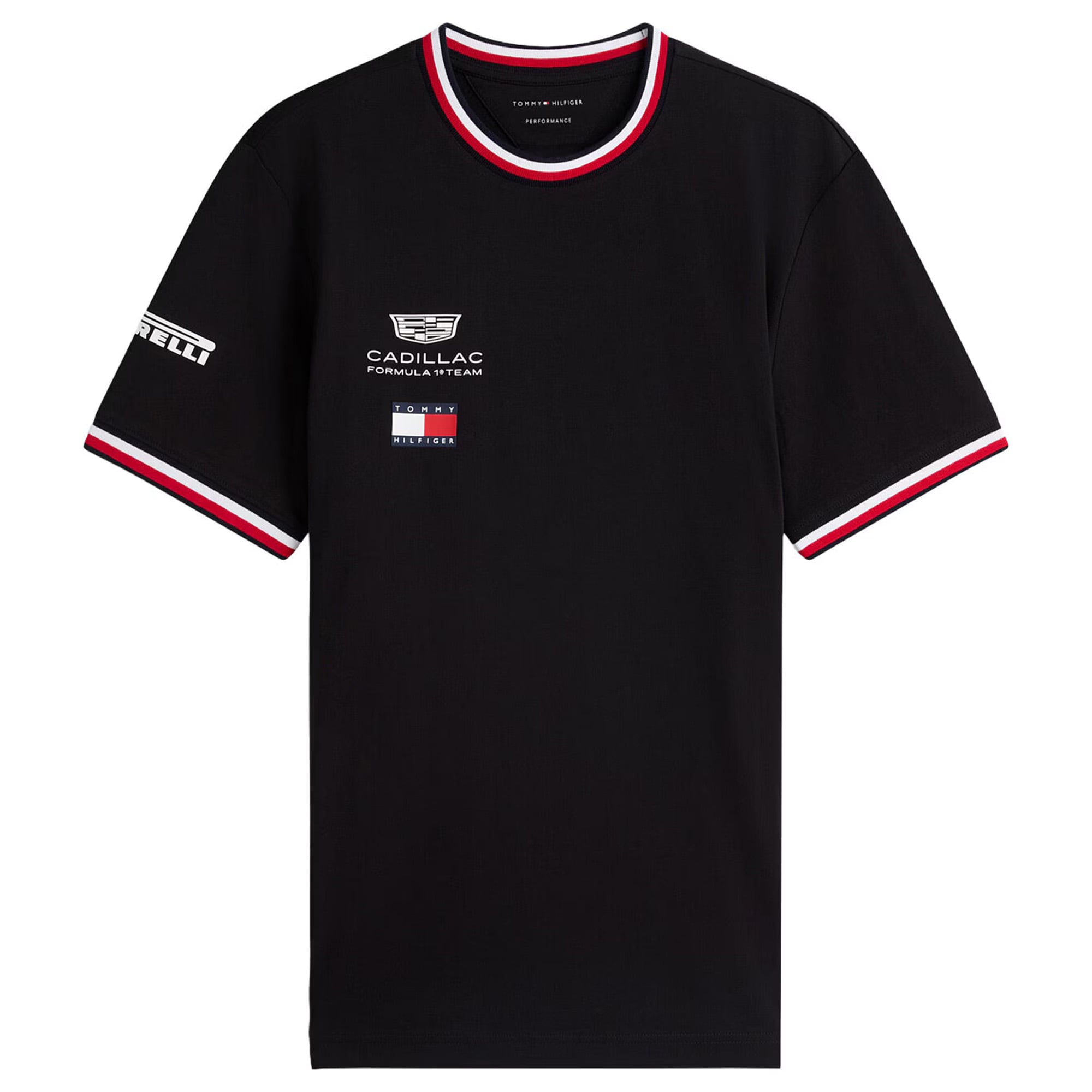 T-shirt unisexe Tommy Hilfiger x Cadillac F1 Team blanc avec logo réplique