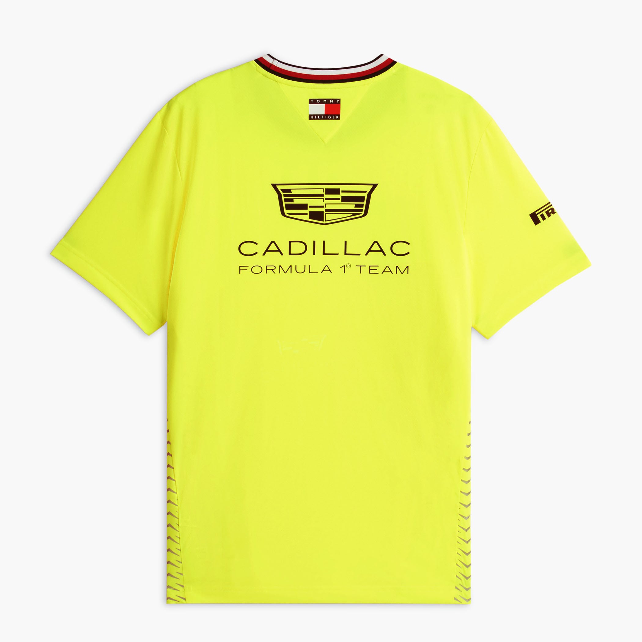 Unisex Tommy Hilfiger  Yellow Cadillac F1 Team Replica Set Up T-Shirt