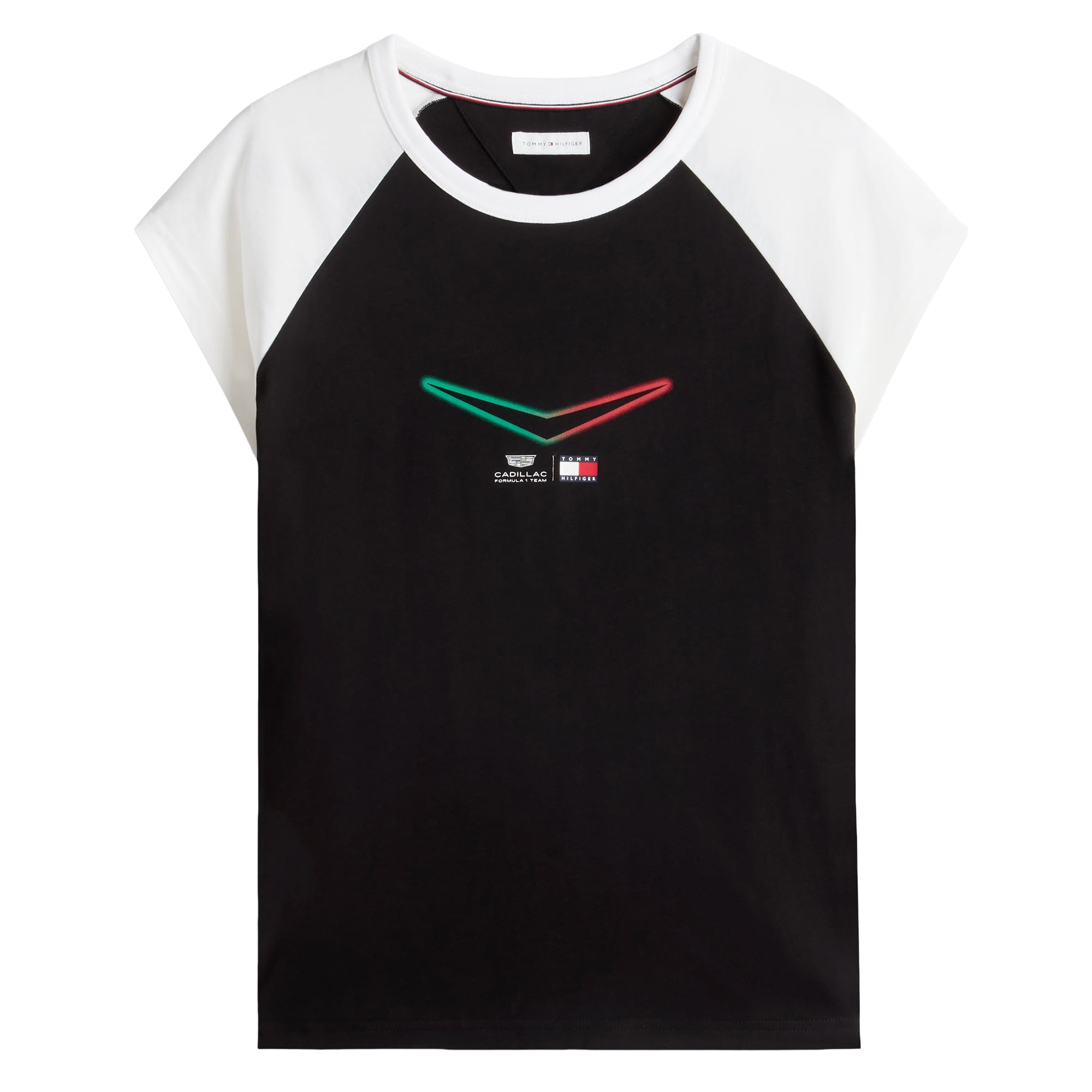 Women's Tommy Hilfiger Black Cadillac F1 Team Mexico Graphic T-Shirt
