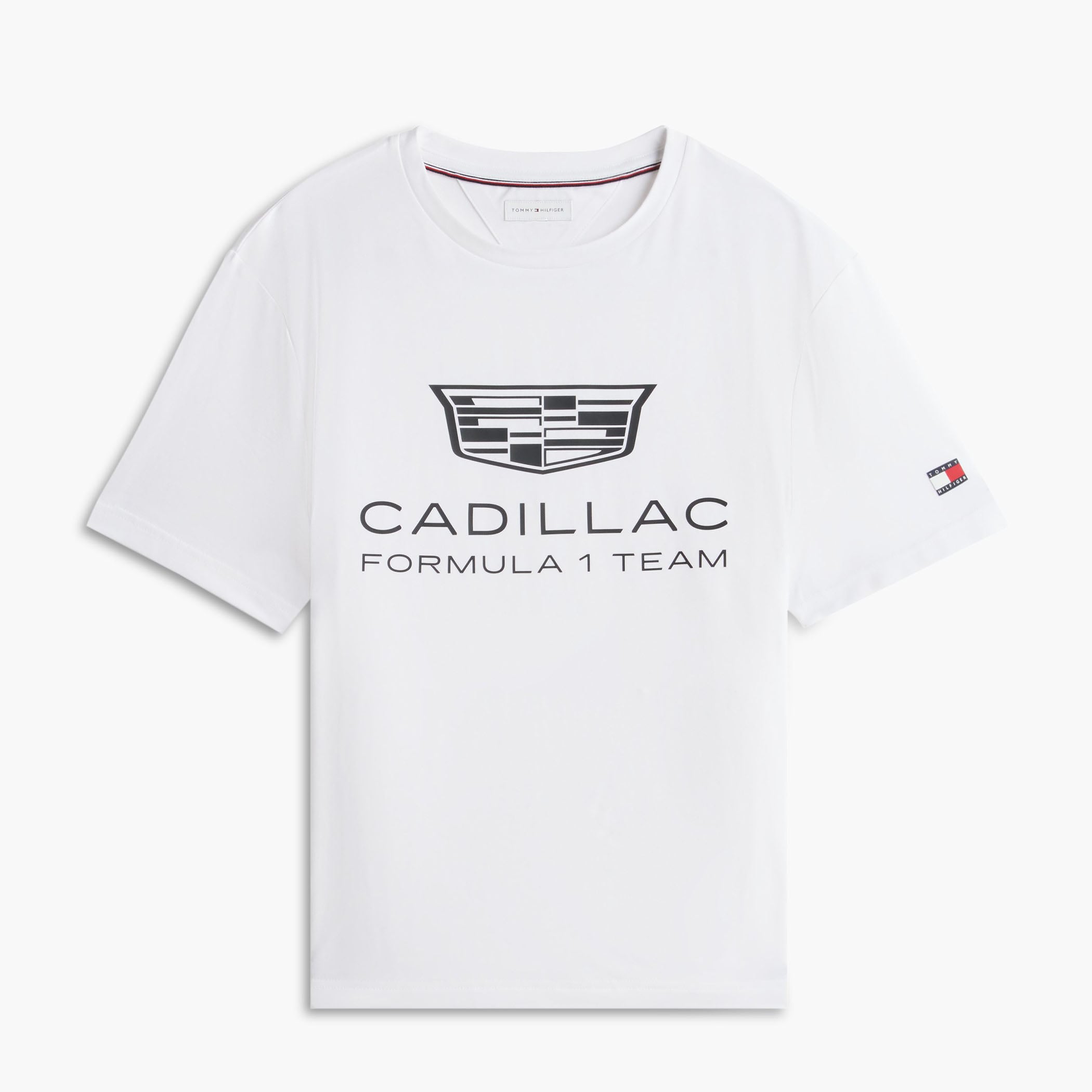 Women's Tommy Hilfiger  White Cadillac F1 Team Shield T-Shirt
