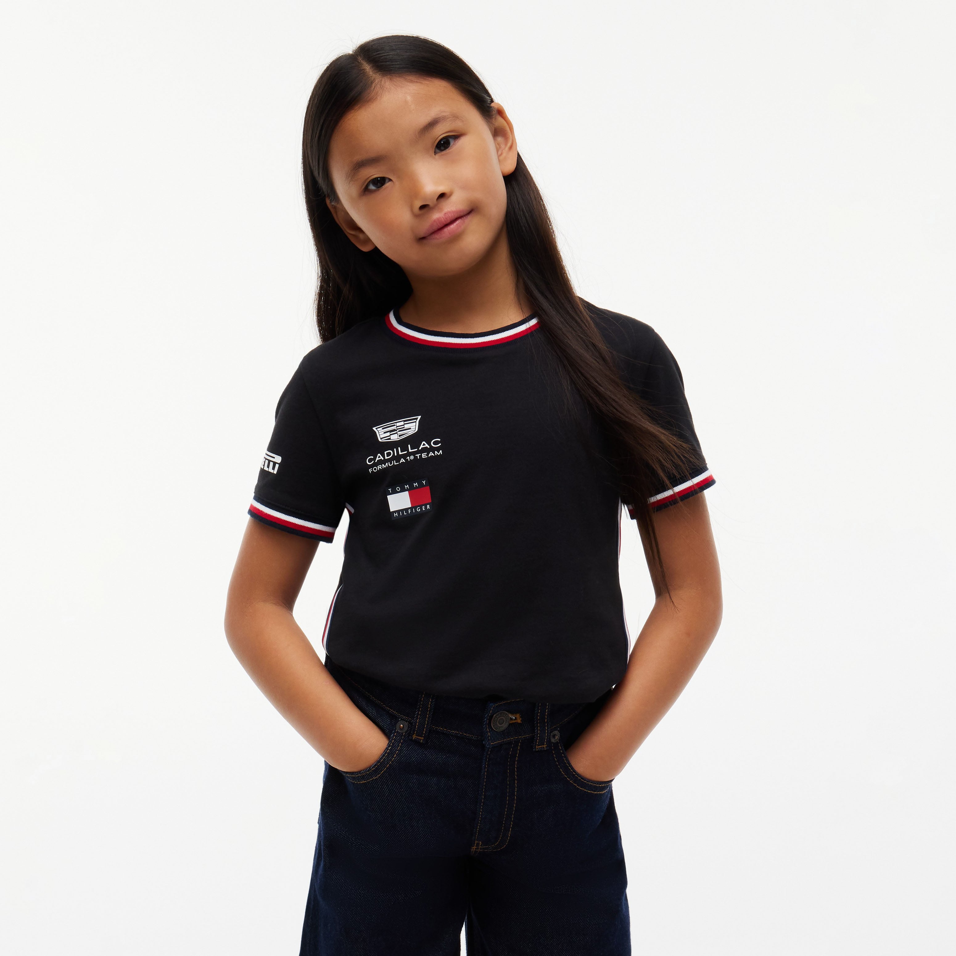 Youth Tommy Hilfiger Black Cadillac F1 Team Replica T-Shirt