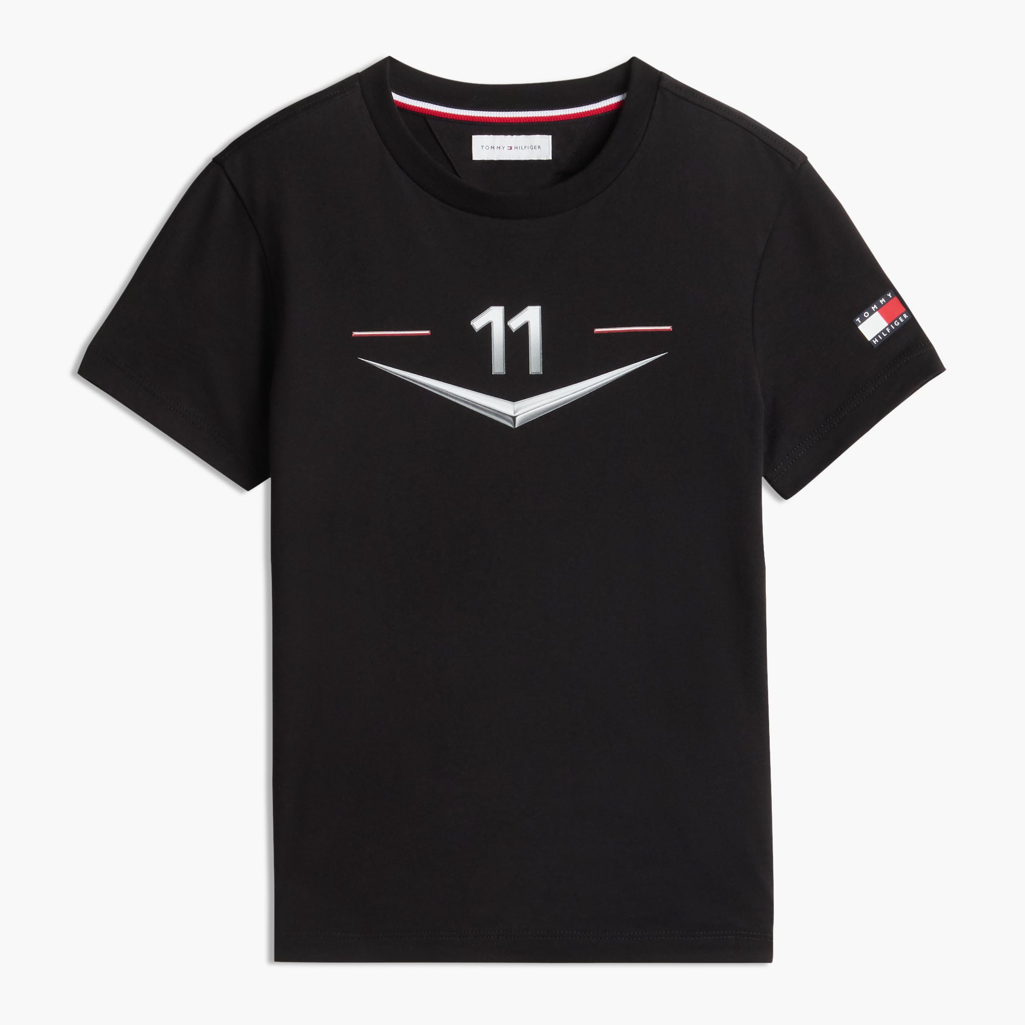 Youth Tommy Hilfiger Sergio Perez Black Cadillac F1 Team Driver's Chevron T-Shirt