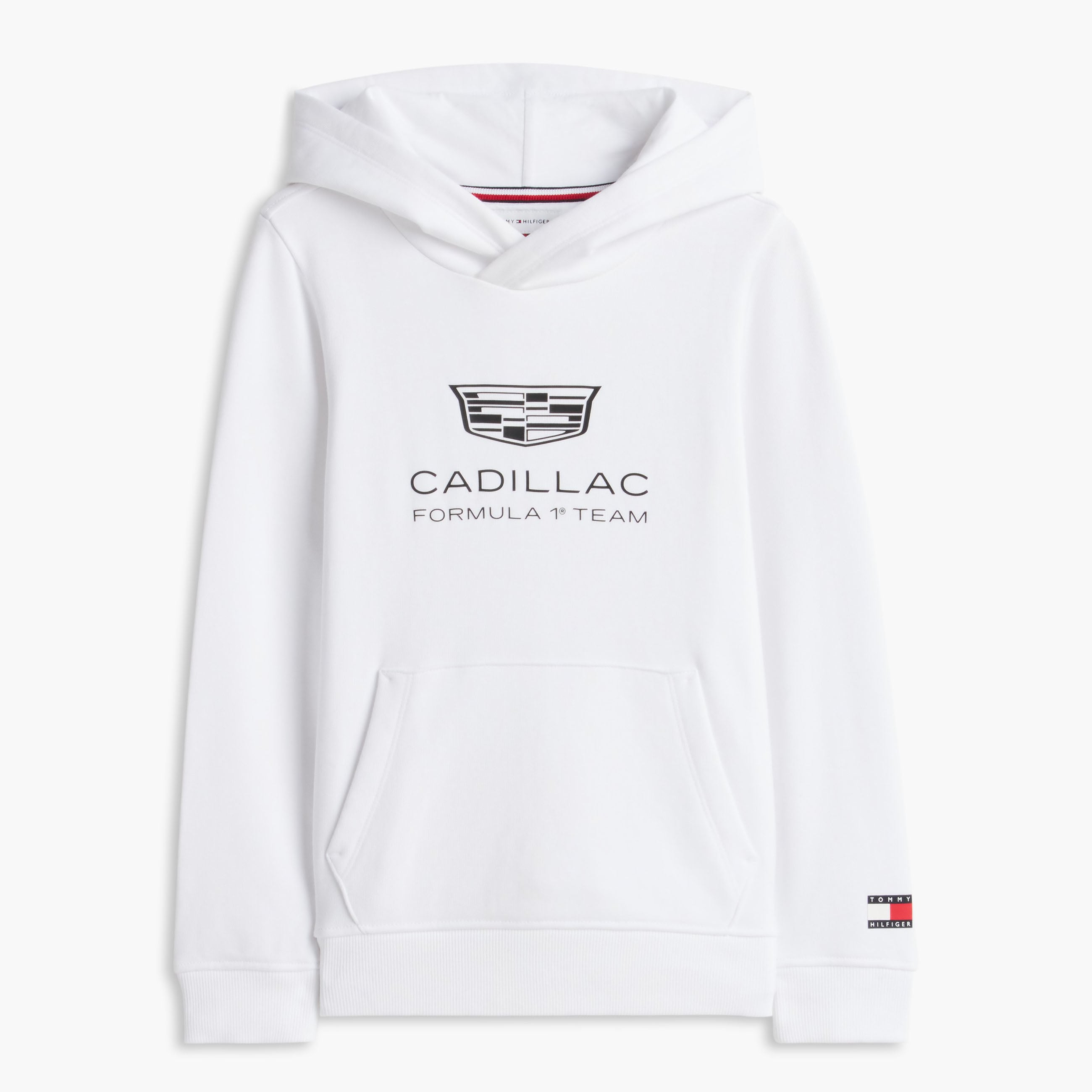 Youth Tommy Hilfiger White Cadillac F1 Team Shield Hoodie