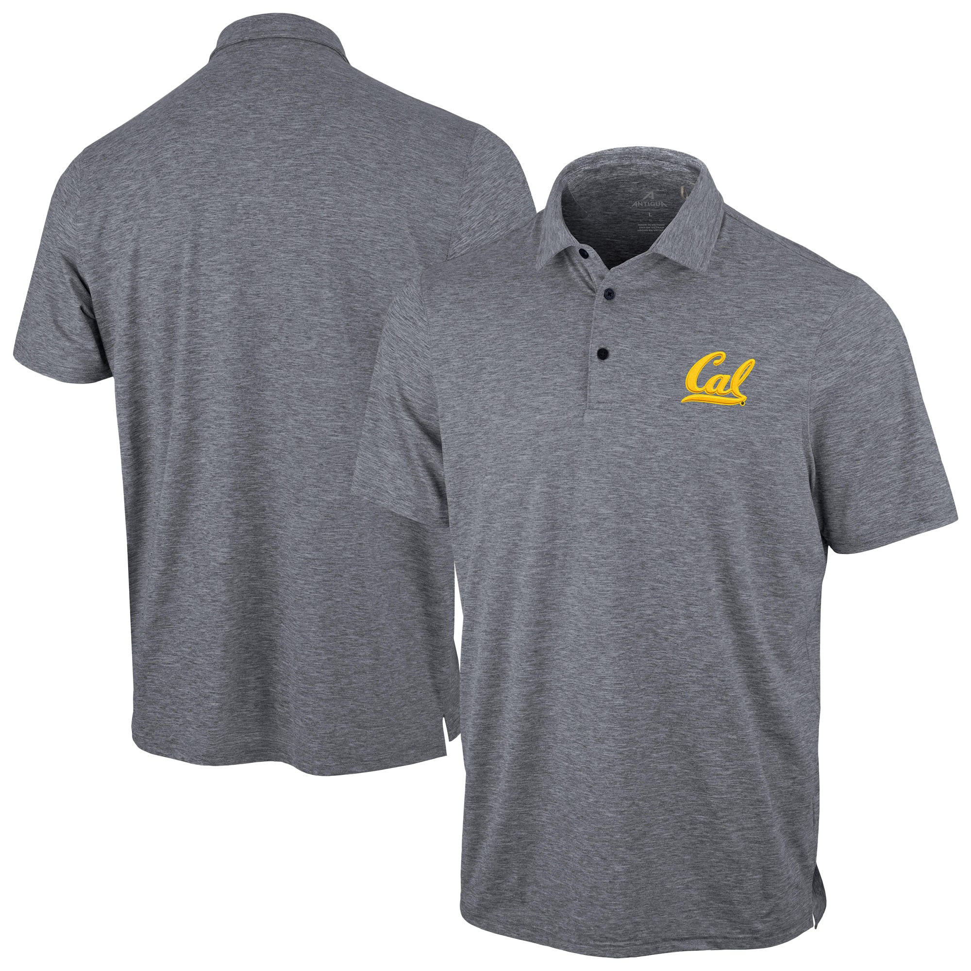 Polo Antigua Heather Navy Cal Bears Static pour homme