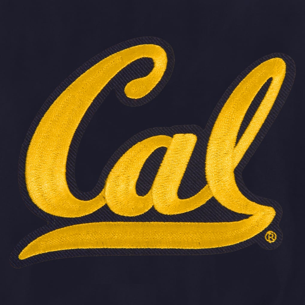 Men's JH Design Navy Cal Bears Nylon Full-Zip Bomber Jacket