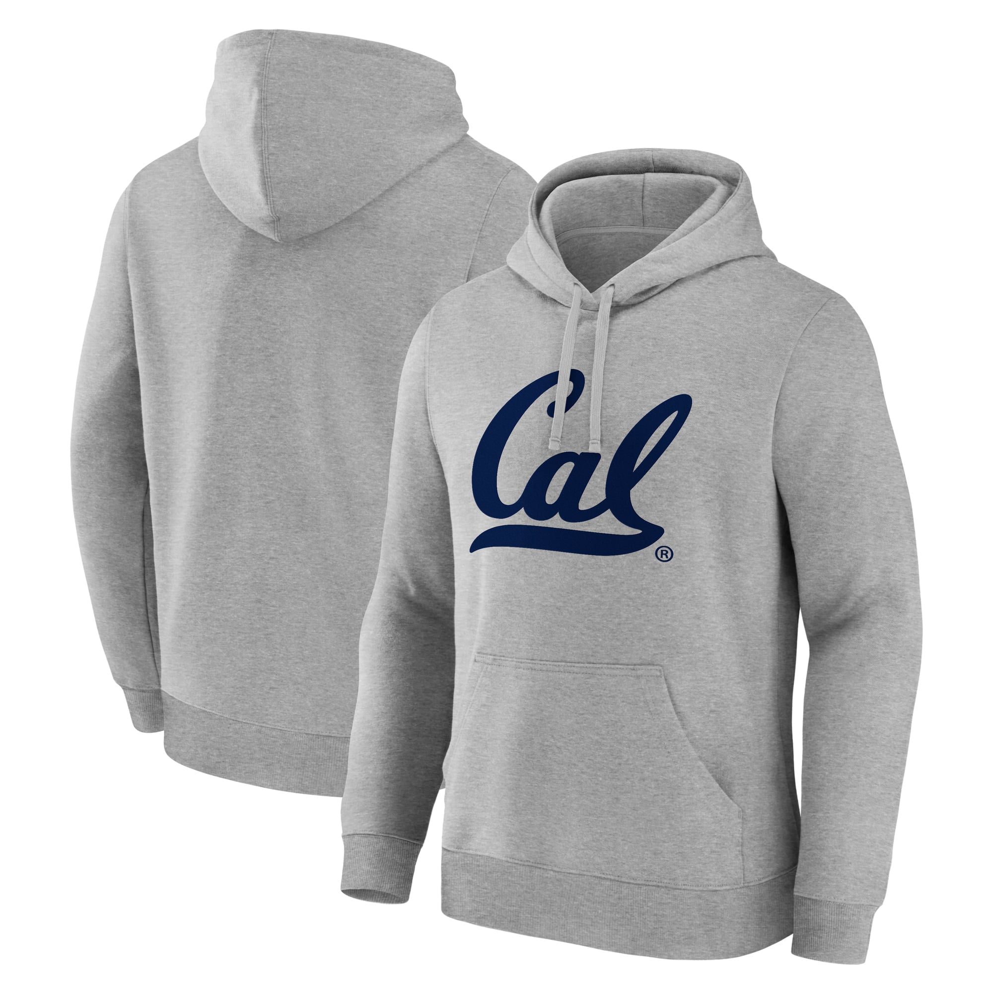 Sweat à capuche en polaire gris chiné pour homme avec logo Cal Bears