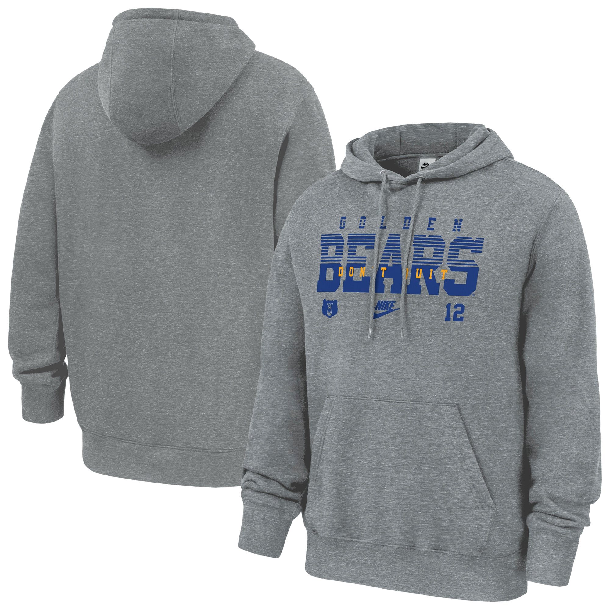 Men's Nike Joe Roth Gray Cal Bears Don't Quit Club Fleece Hoodie