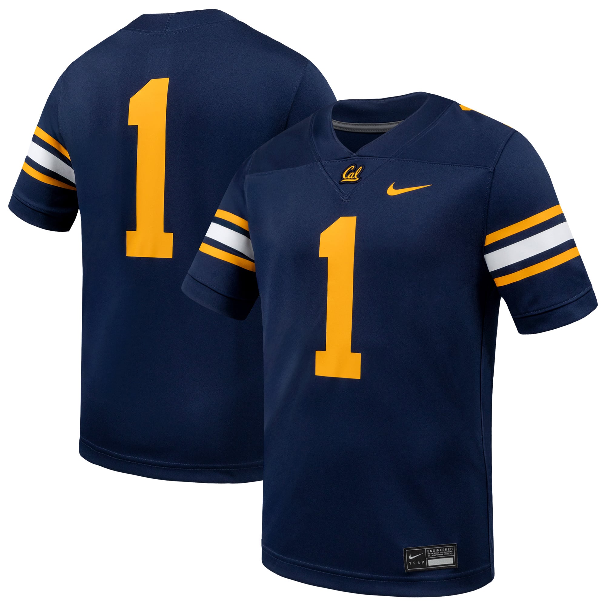 Men's Nike #1 Navy Cal Bears Game Football Jersey