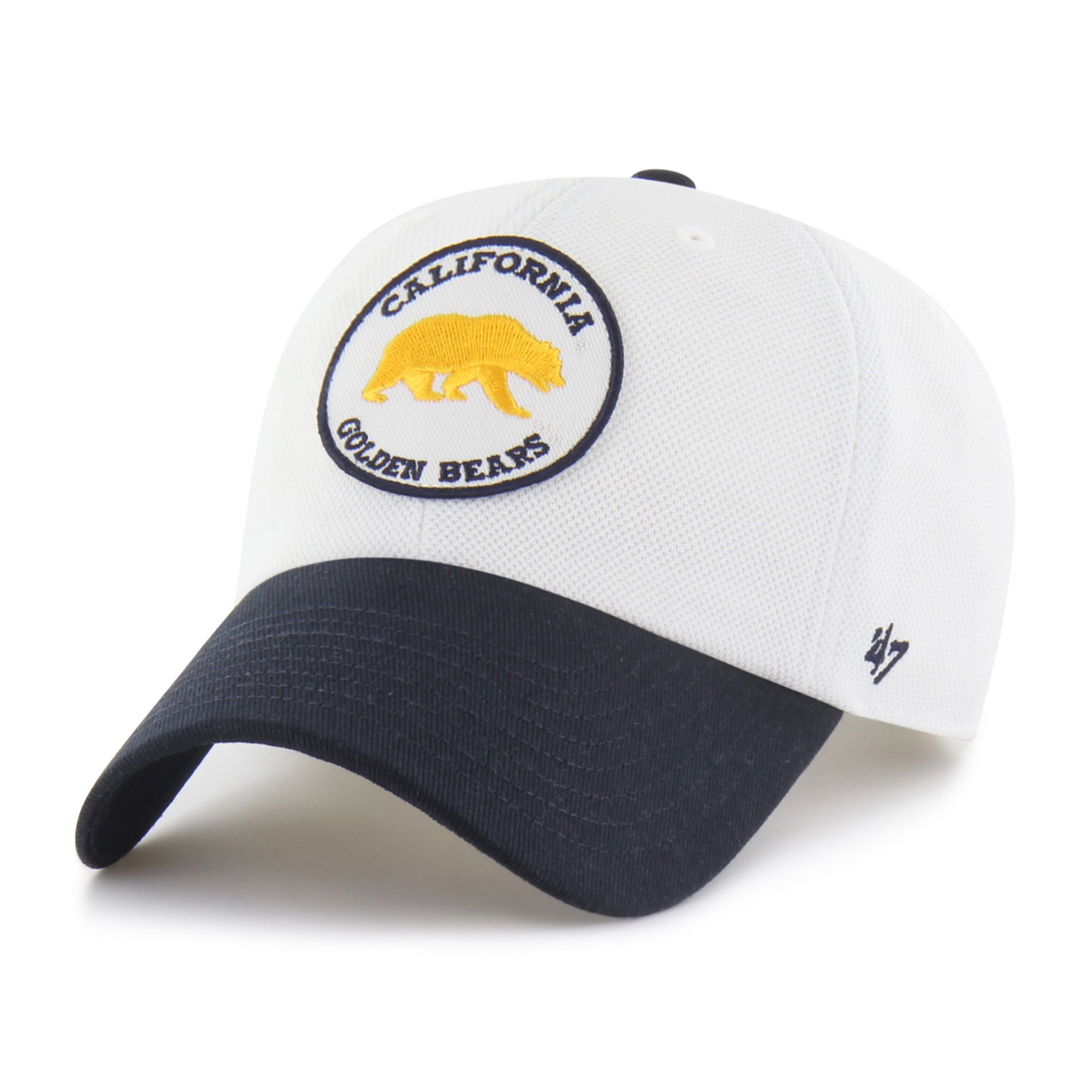 Unisex '47 White/Navy Cal Bears Pique Patch Clean Up Adjustable Hat