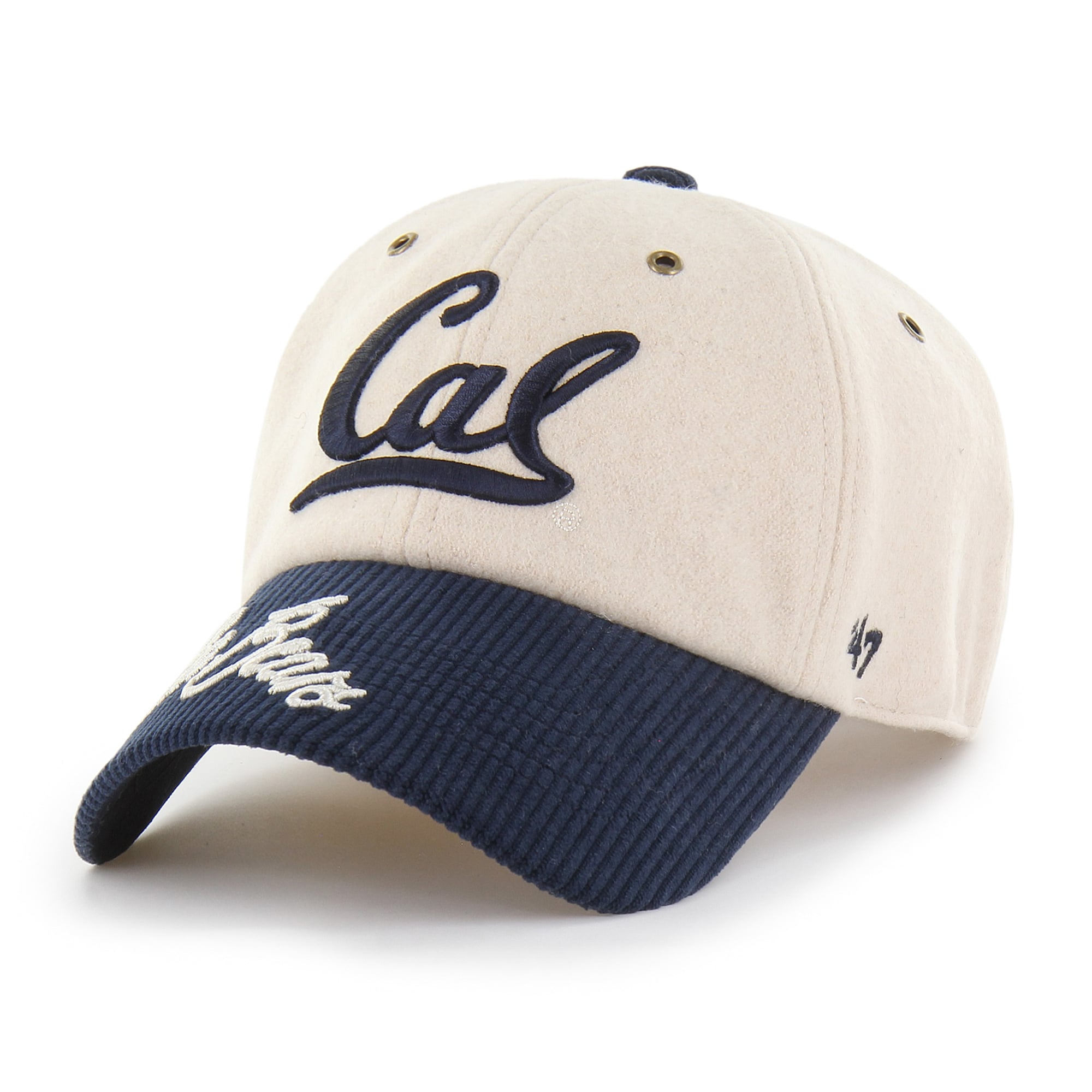 Women's '47 Cream/Navy Cal Bears Rope Script Clean Up Adjustable Hat