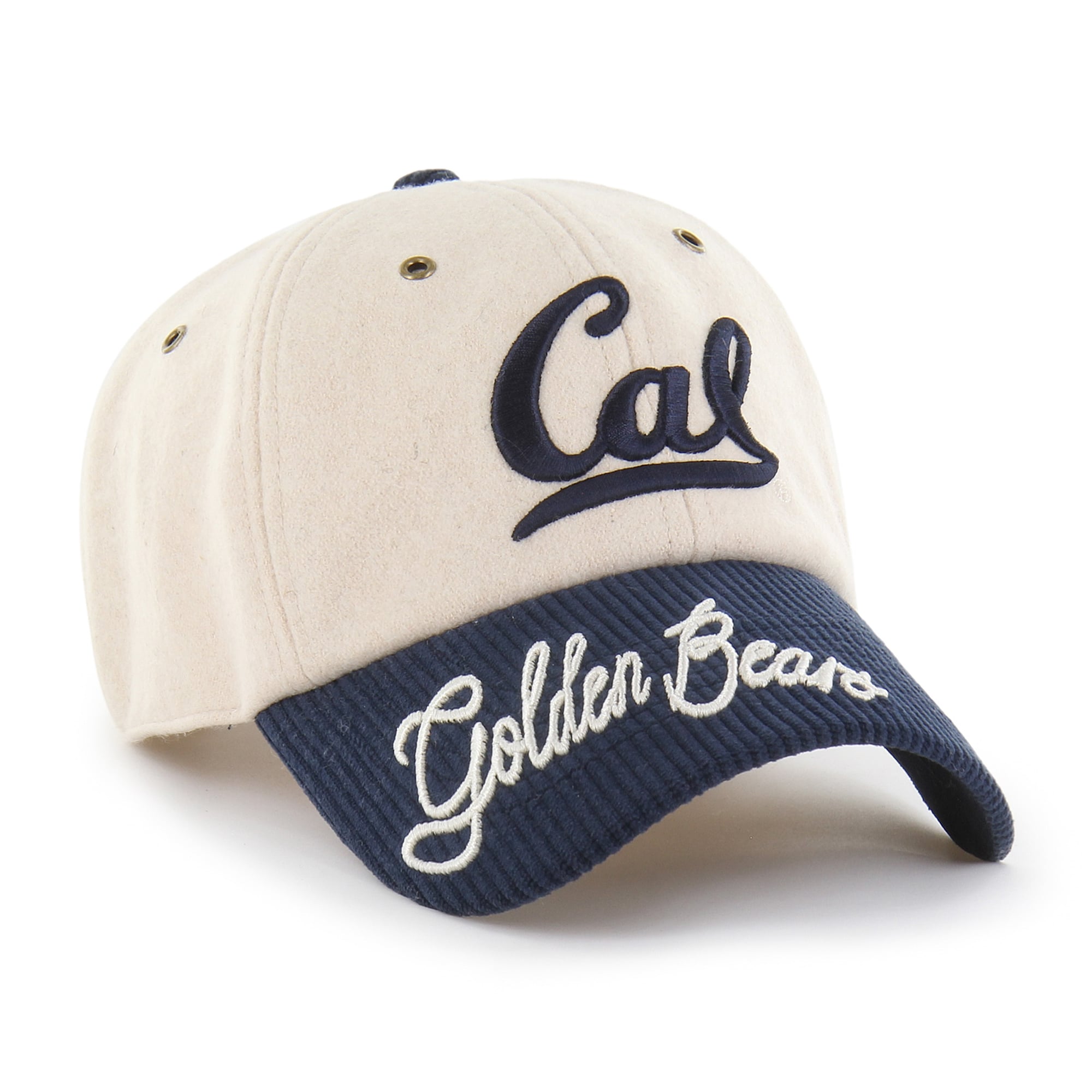 Women's '47 Cream/Navy Cal Bears Rope Script Clean Up Adjustable Hat