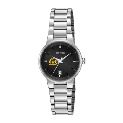 Cal Bears Citizen Watch Women's Black Dial Stainless Steel Watch - Silver
