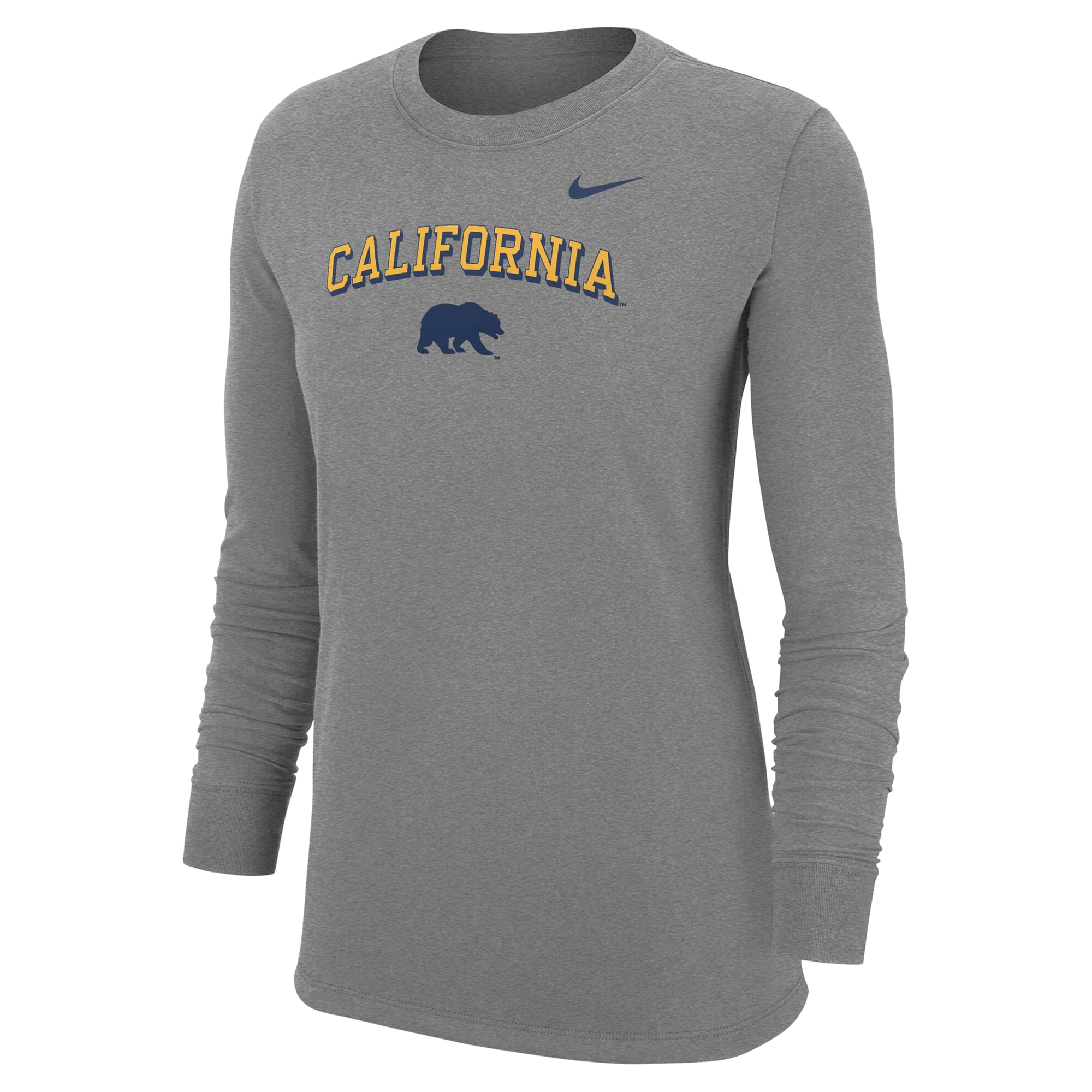 T-shirt à manches longues Nike Cal Bears Core gris chiné pour femme