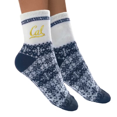 Cal Bears ZooZatz Women's Fuzzy Holiday Crew Socks