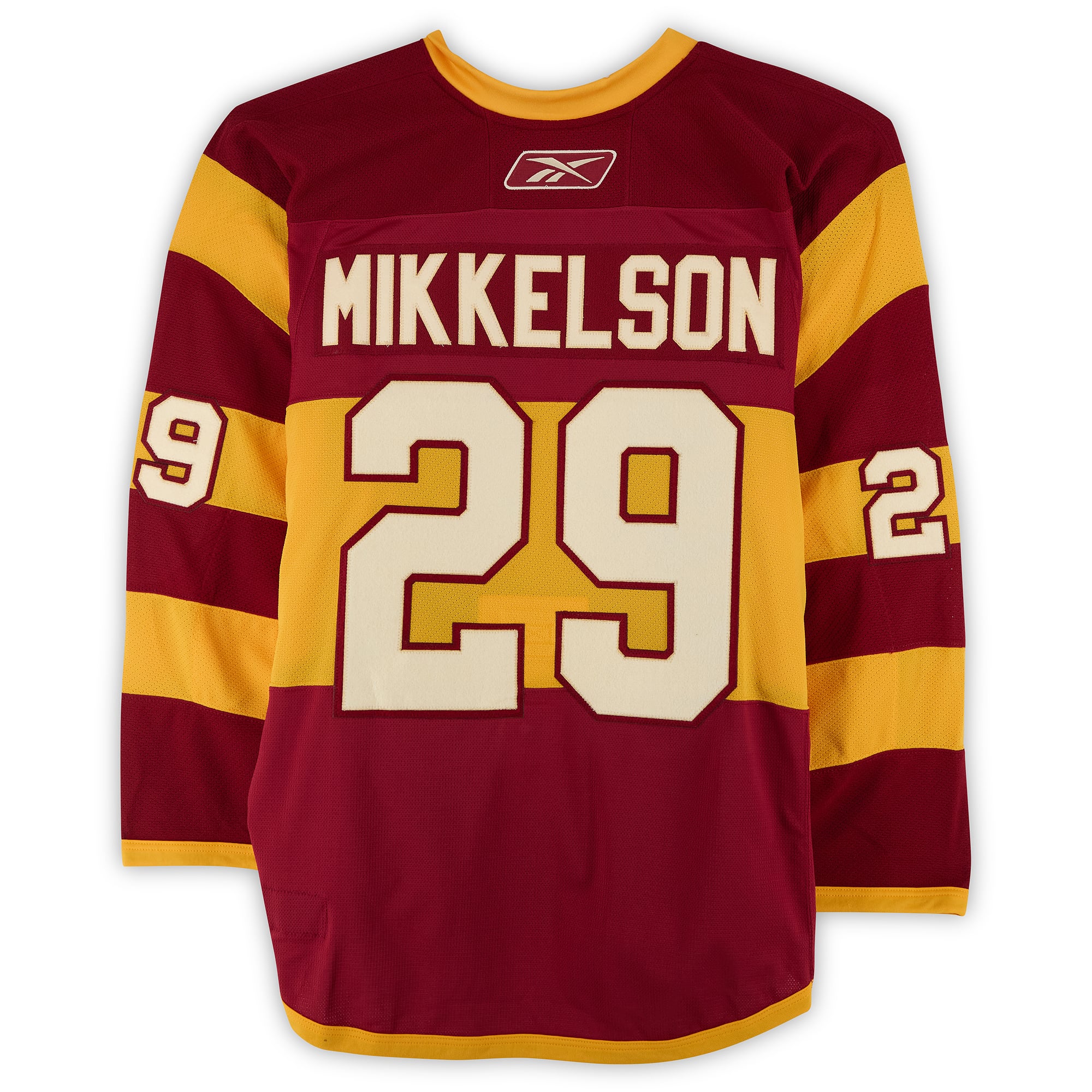 Brendan Mikkelson Calgary Flames Player-Issued #29 Yellow Jersey vs. Montreal Canadiens on February 20, 2011