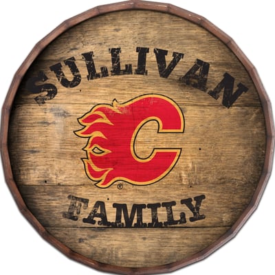 Calgary Flames 24" Personalized Barrel Top
