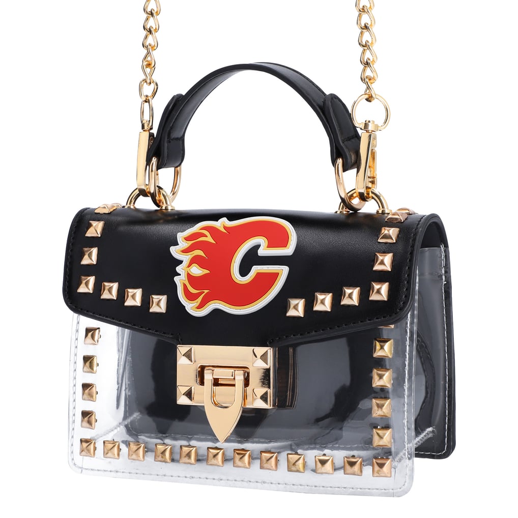 Calgary Flames Cuce Studded Clear Crossbody Purse
