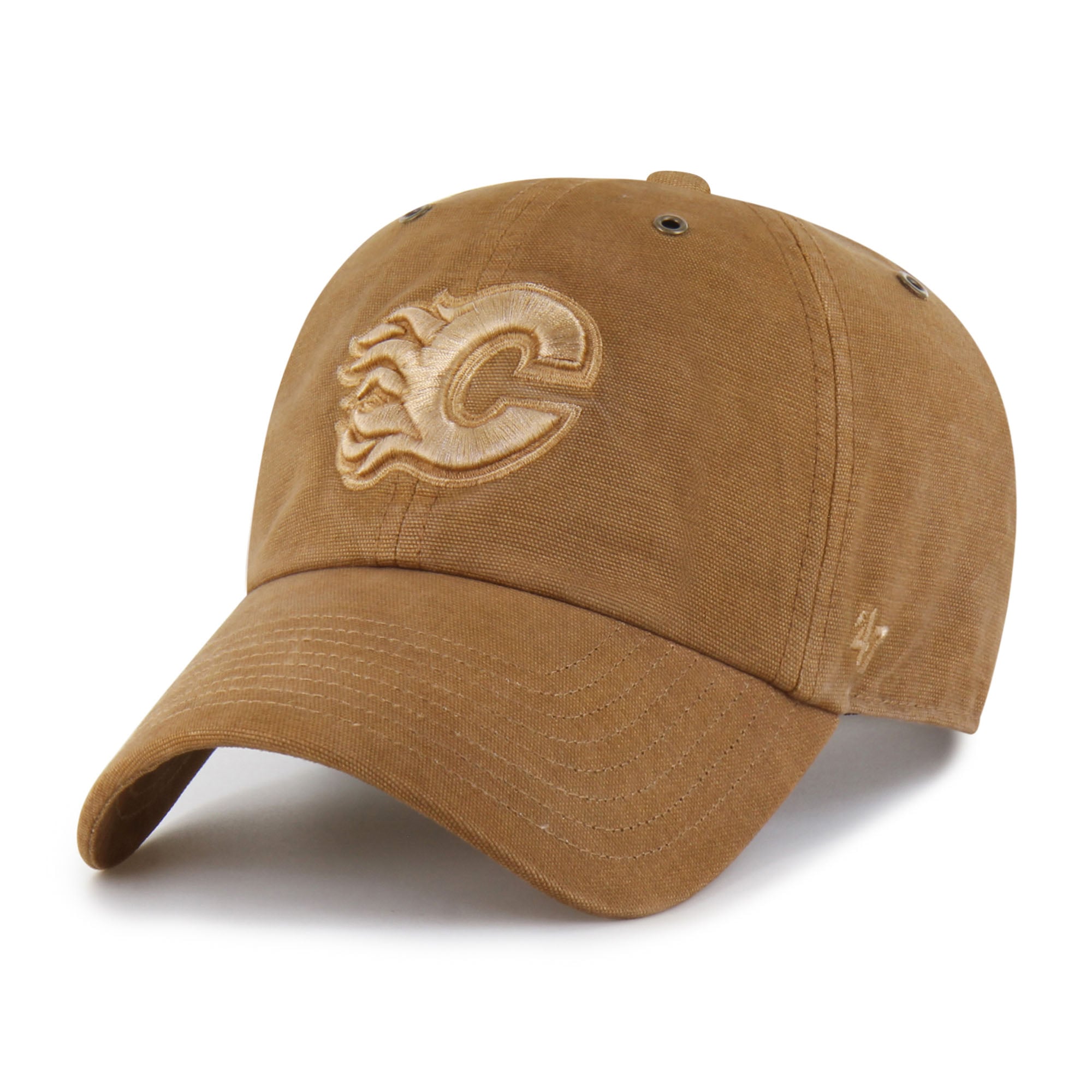 Casquette ajustable Carhartt x '47 marron Calgary Flames Dyed Clean Up pour homme