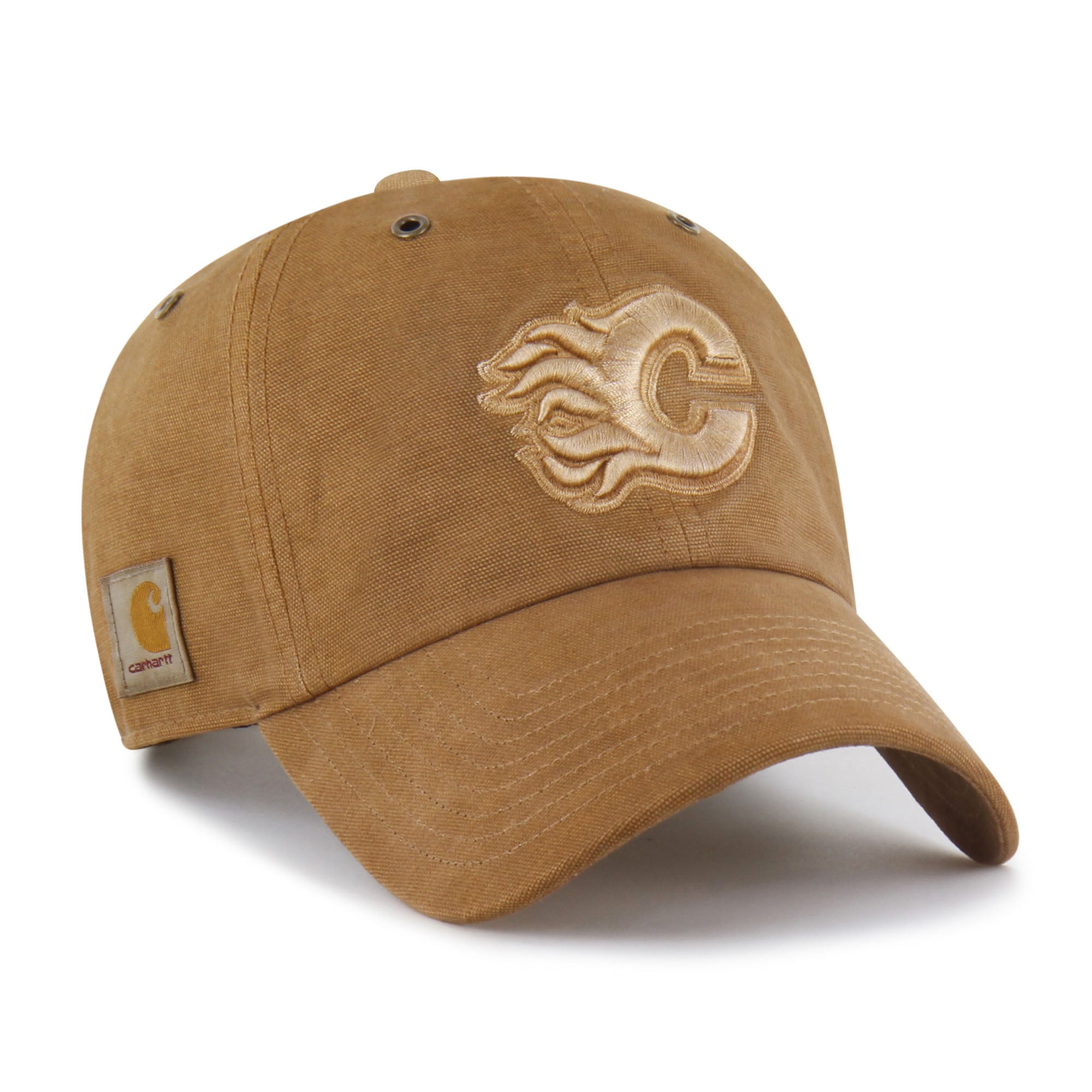 Casquette ajustable Carhartt x '47 marron Calgary Flames Dyed Clean Up pour homme