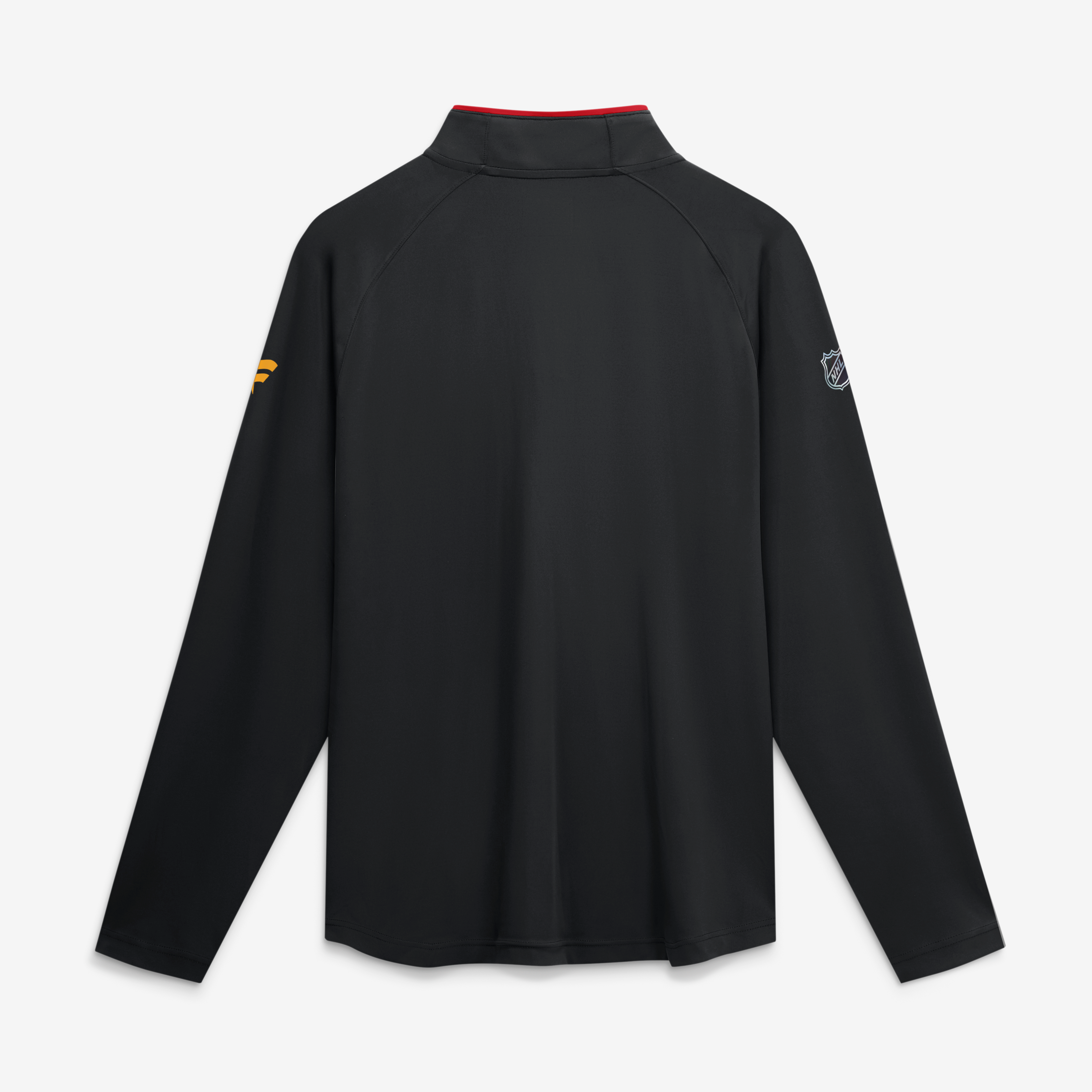 Men's Fanatics Black Calgary Flames Authentic Pro Rink Lightweight Quarter-Zip Pullover