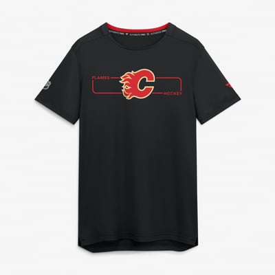 Calgary Flames Fanatics Authentic Pro Rink Tech T-Shirt - Black