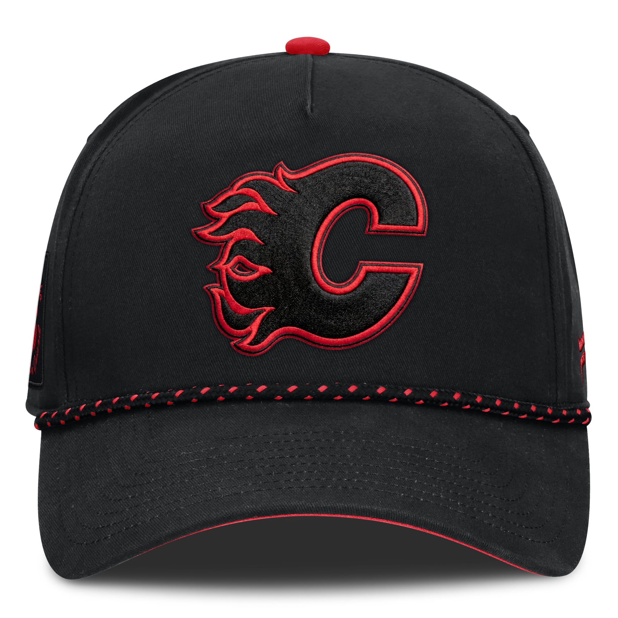 Men's Fanatics Black Calgary Flames Canada Military Appreciation Authentic Pro A-Frame Adjustable Hat