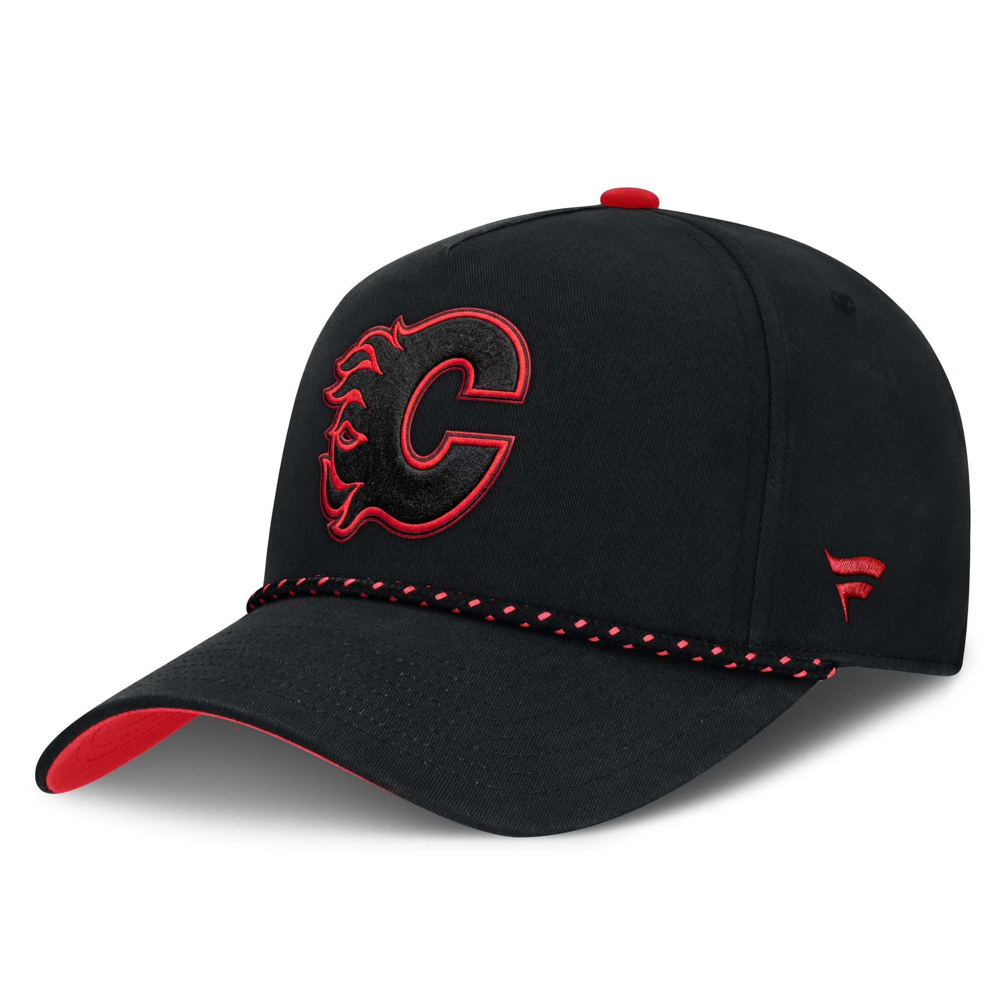 Men's Fanatics Black Calgary Flames Canada Military Appreciation Authentic Pro A-Frame Adjustable Hat
