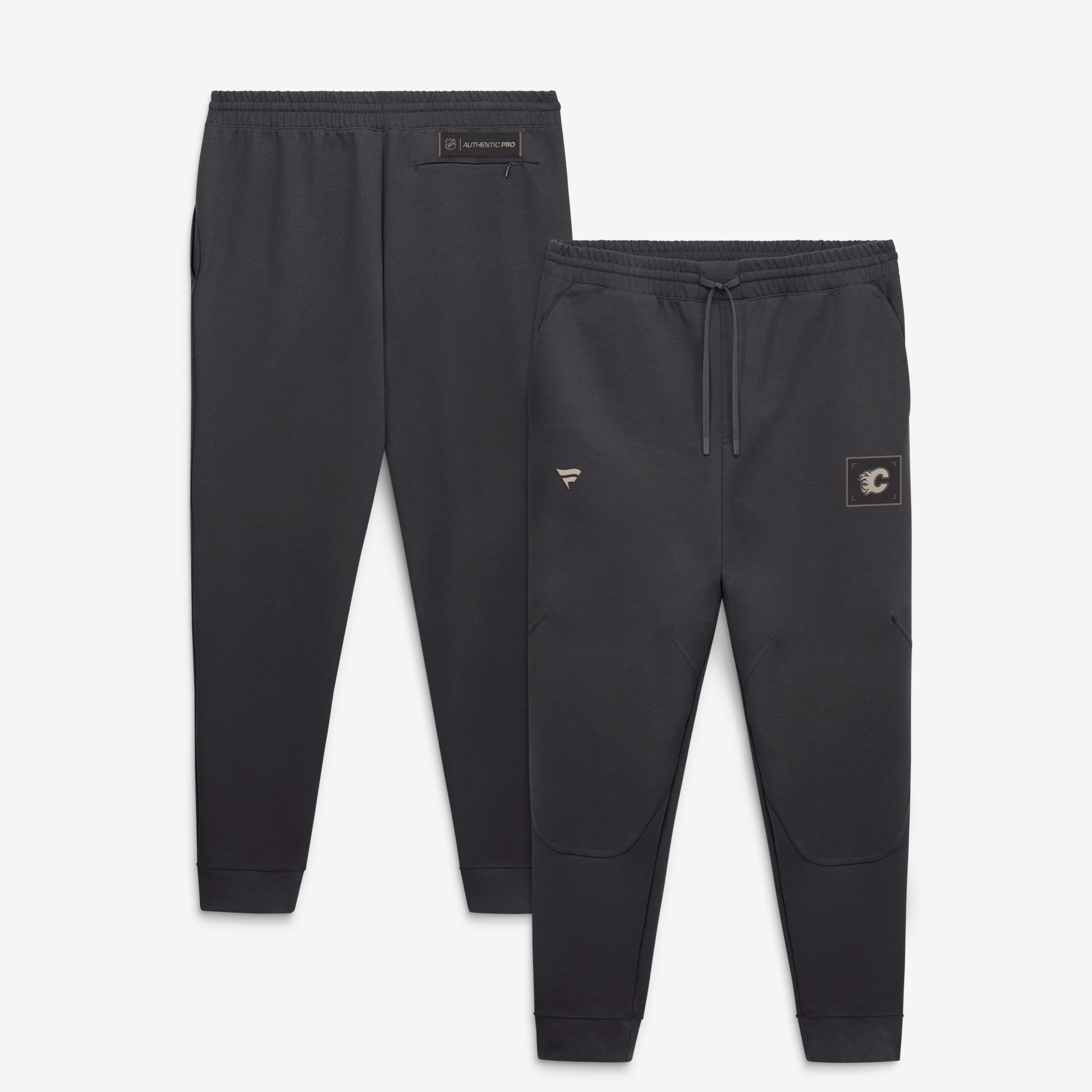 Pantalon de jogging authentique Pro Road Fanatics Charcoal Calgary Flames pour homme