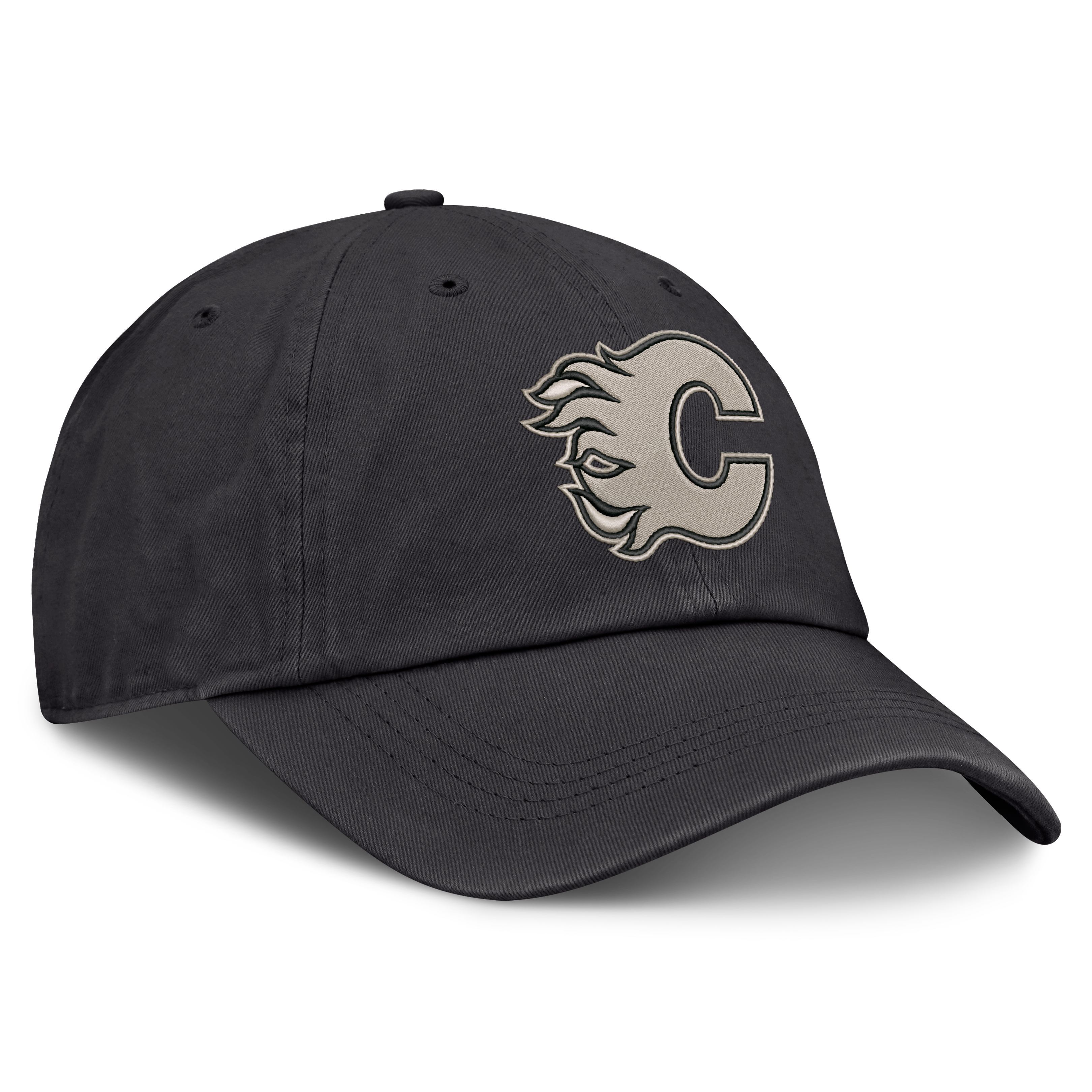 Men's Fanatics Charcoal Calgary Flames Authentic Pro Road Soft Wash Unstructured Adjustable Hat