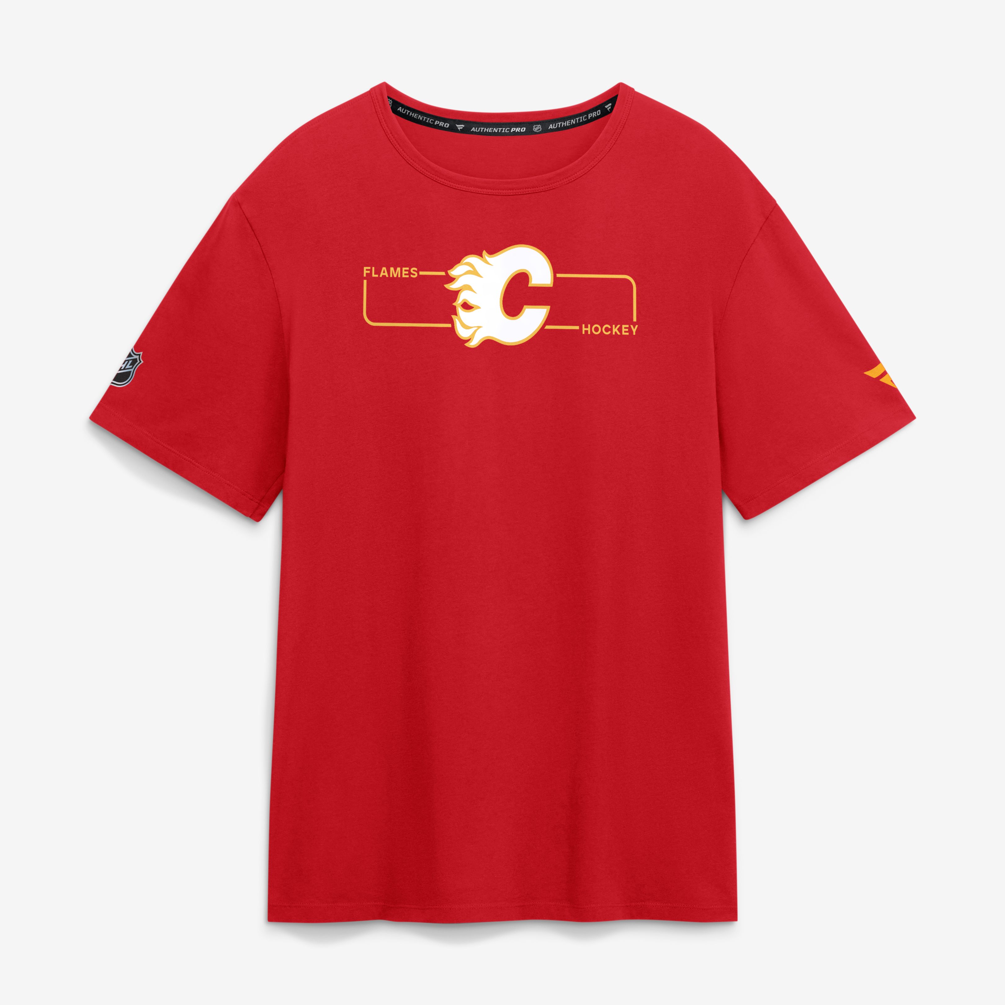 Men's Fanatics Red Calgary Flames Authentic Pro Primary Logo T-Shirt