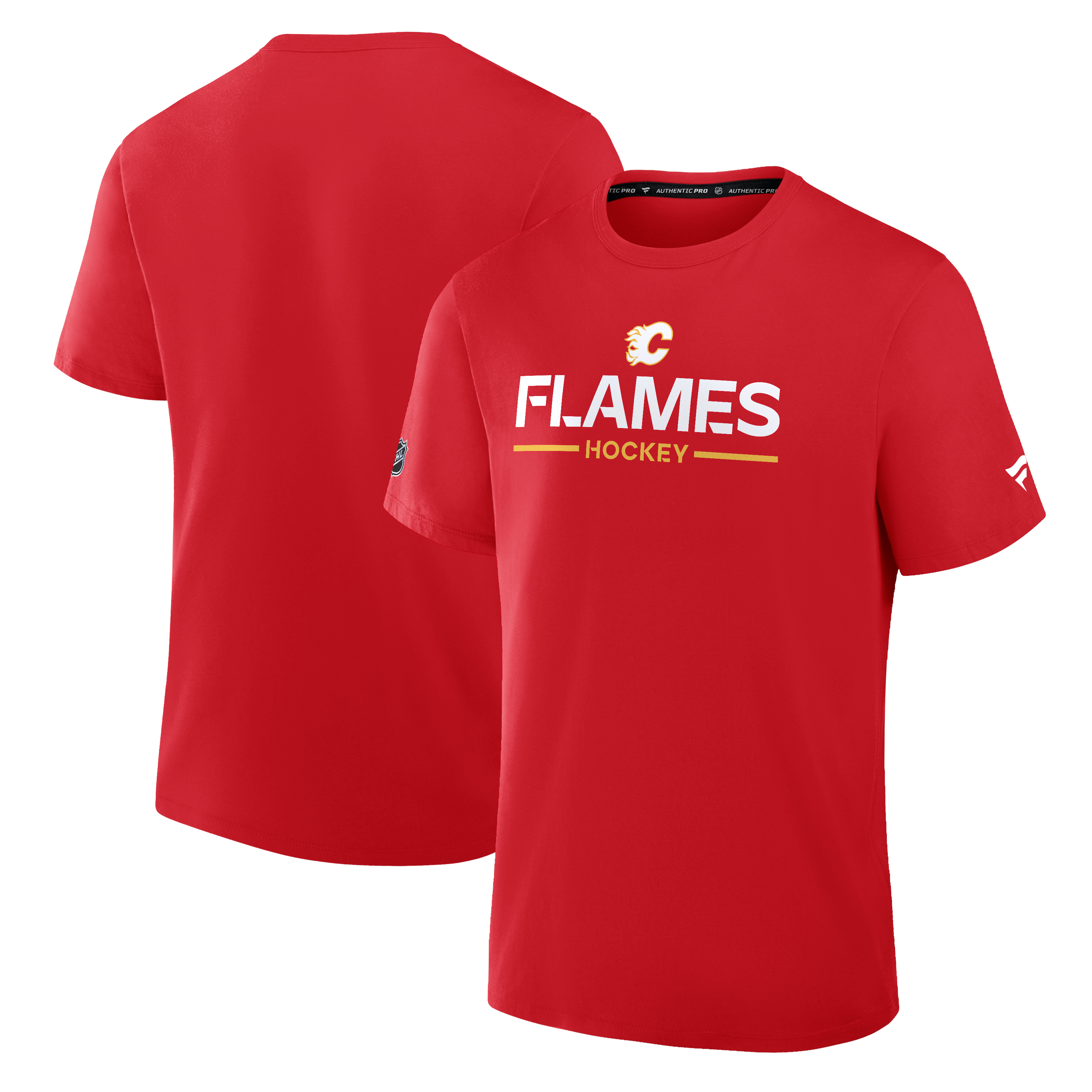 T-shirt authentique Pro Primary rouge des Flames de Calgary pour homme