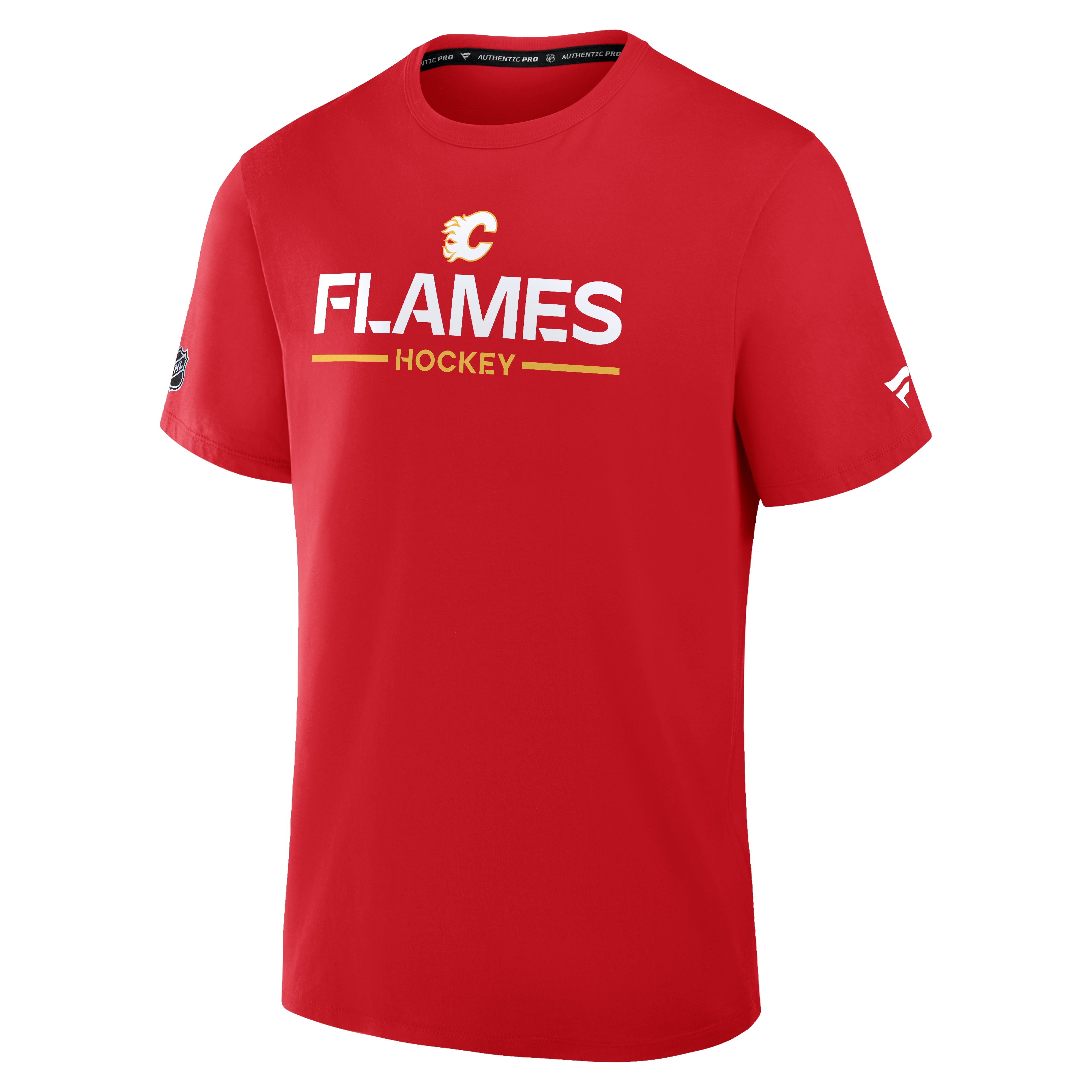 T-shirt authentique Pro Primary rouge des Flames de Calgary pour homme