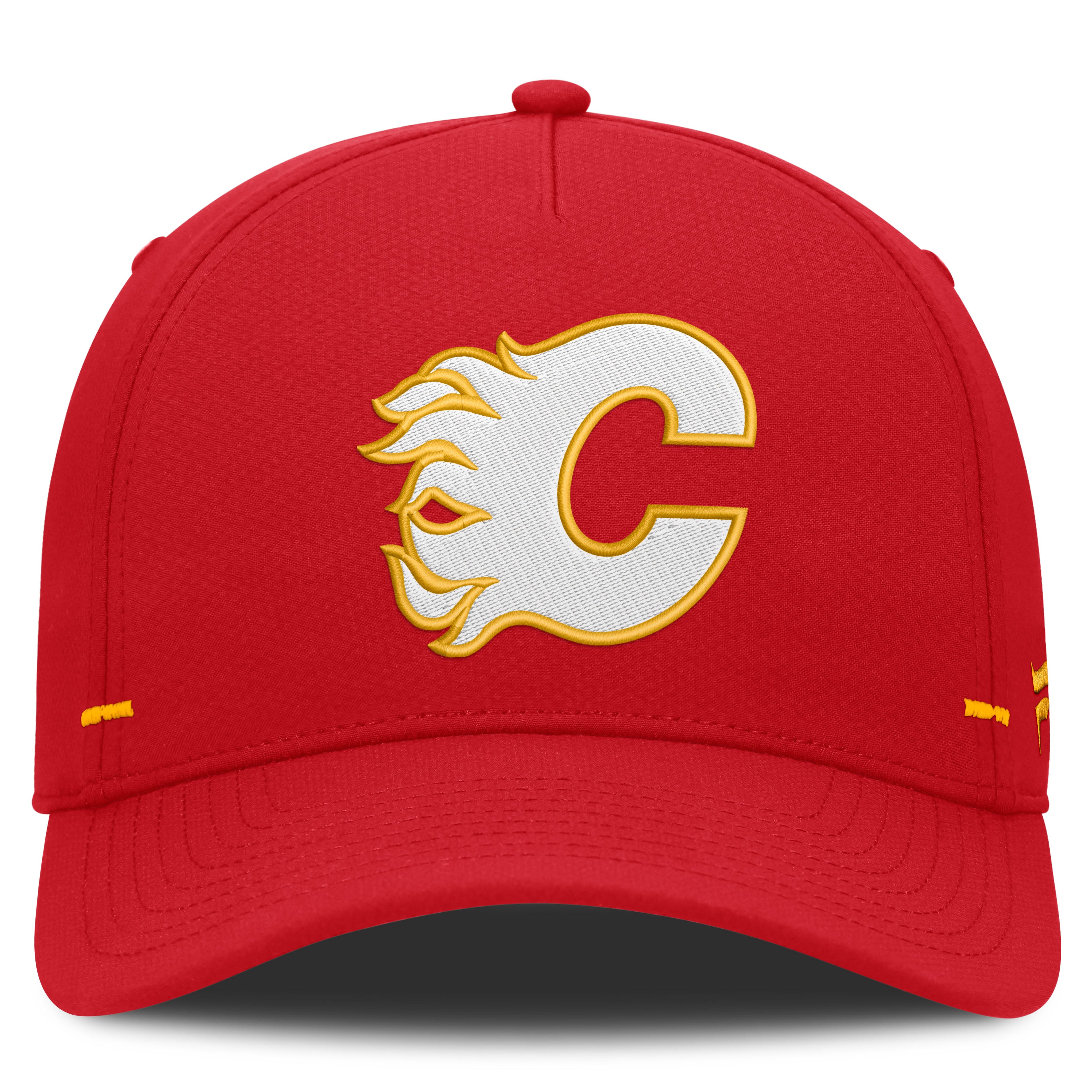 Men's Fanatics Red Calgary Flames Authentic Pro Rink Bar Tacks A-Frame Adjustable Hat