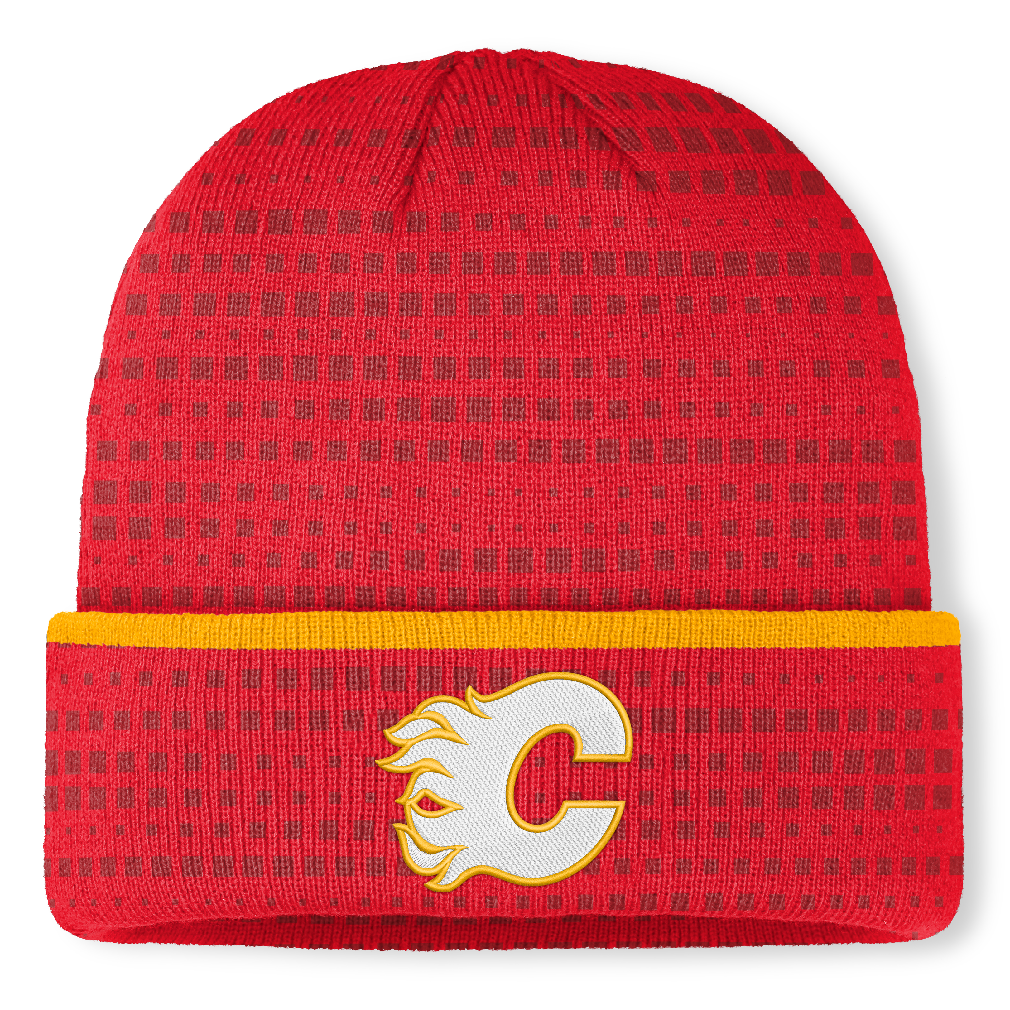 Men's Fanatics Red Calgary Flames Authentic Pro Rink Cuffed Knit Hat