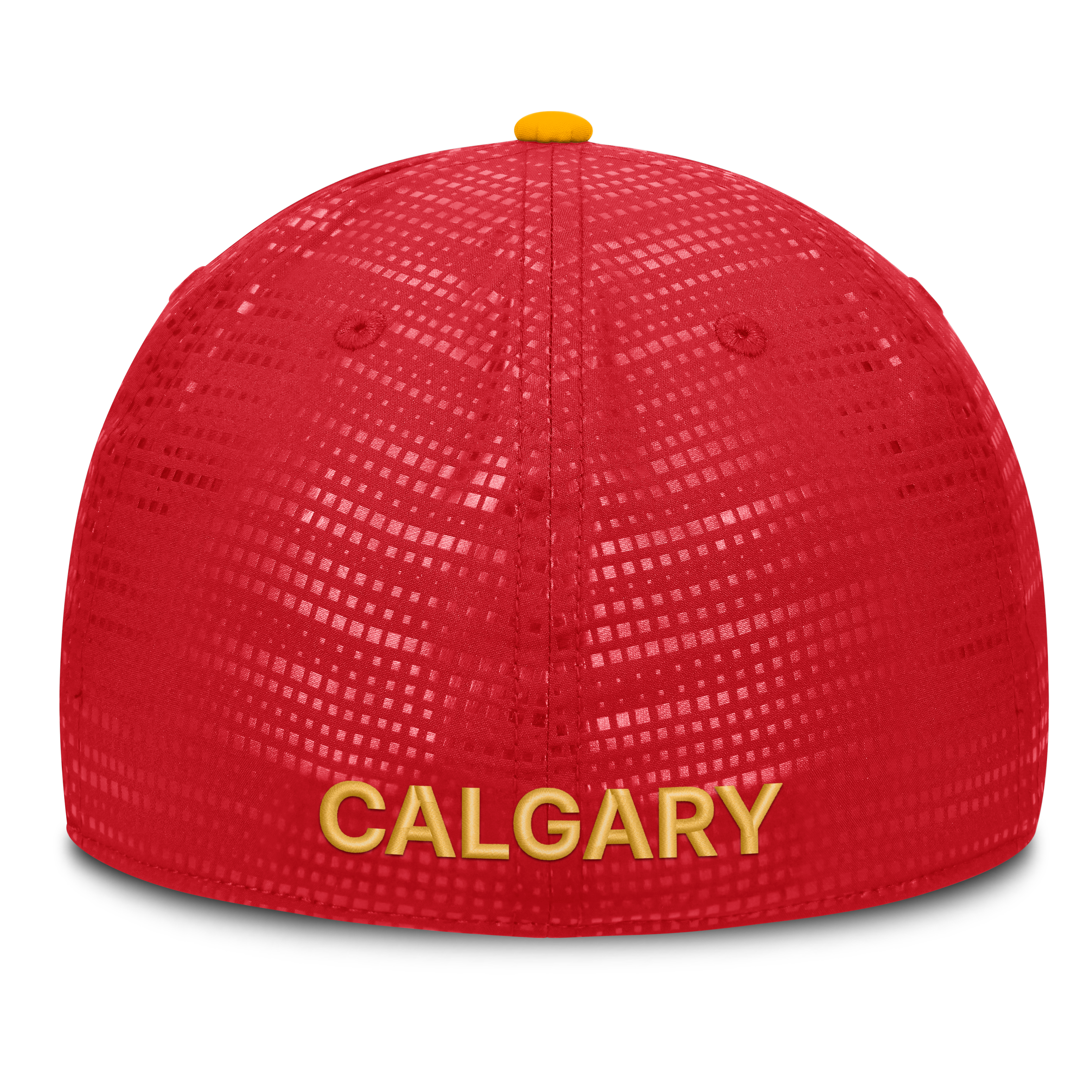 Men's Fanatics Red Calgary Flames Authentic Pro Rink Debossed Stretch Fit Hat