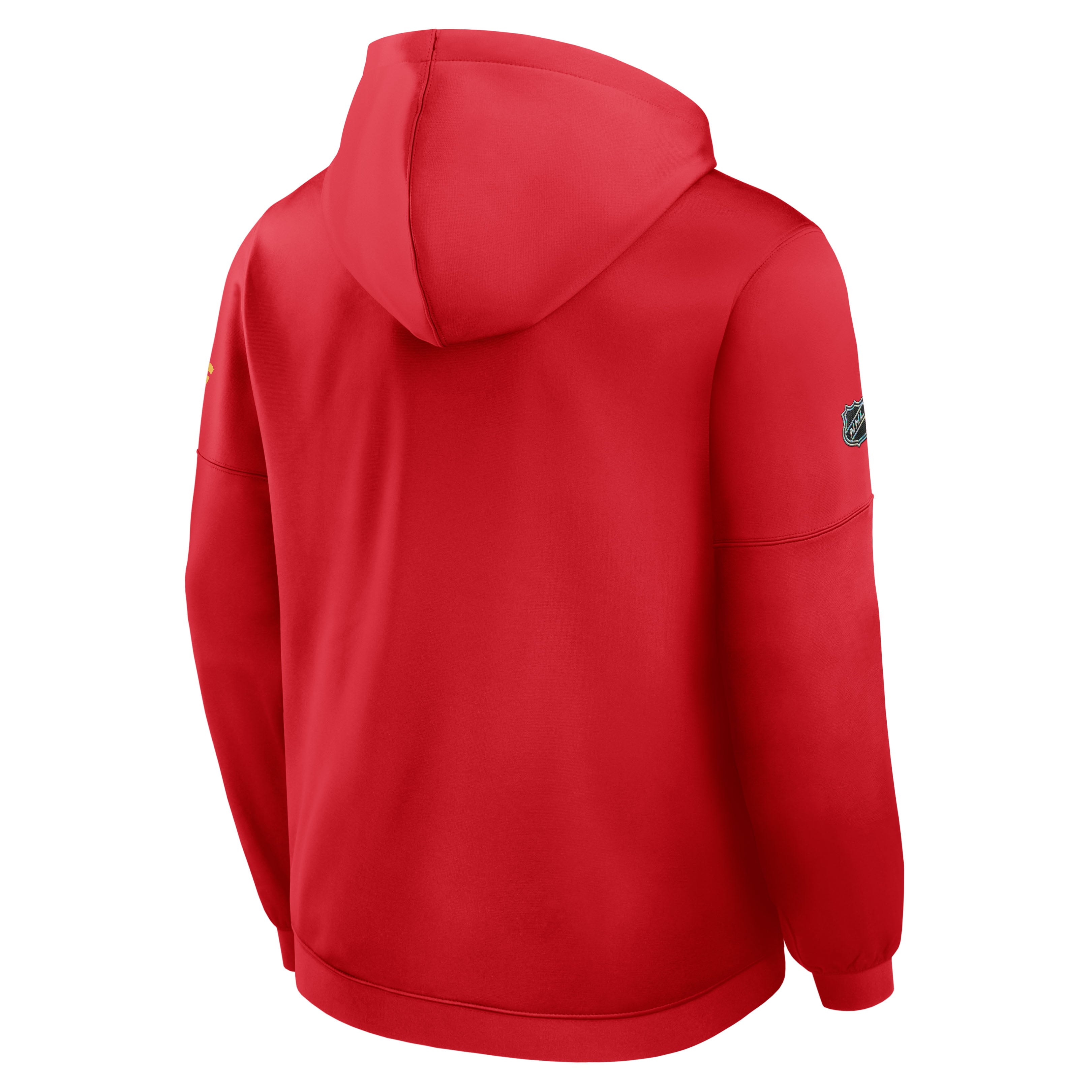 Men's Fanatics Red Calgary Flames Authentic Pro Rink Fleece Pullover Hoodie