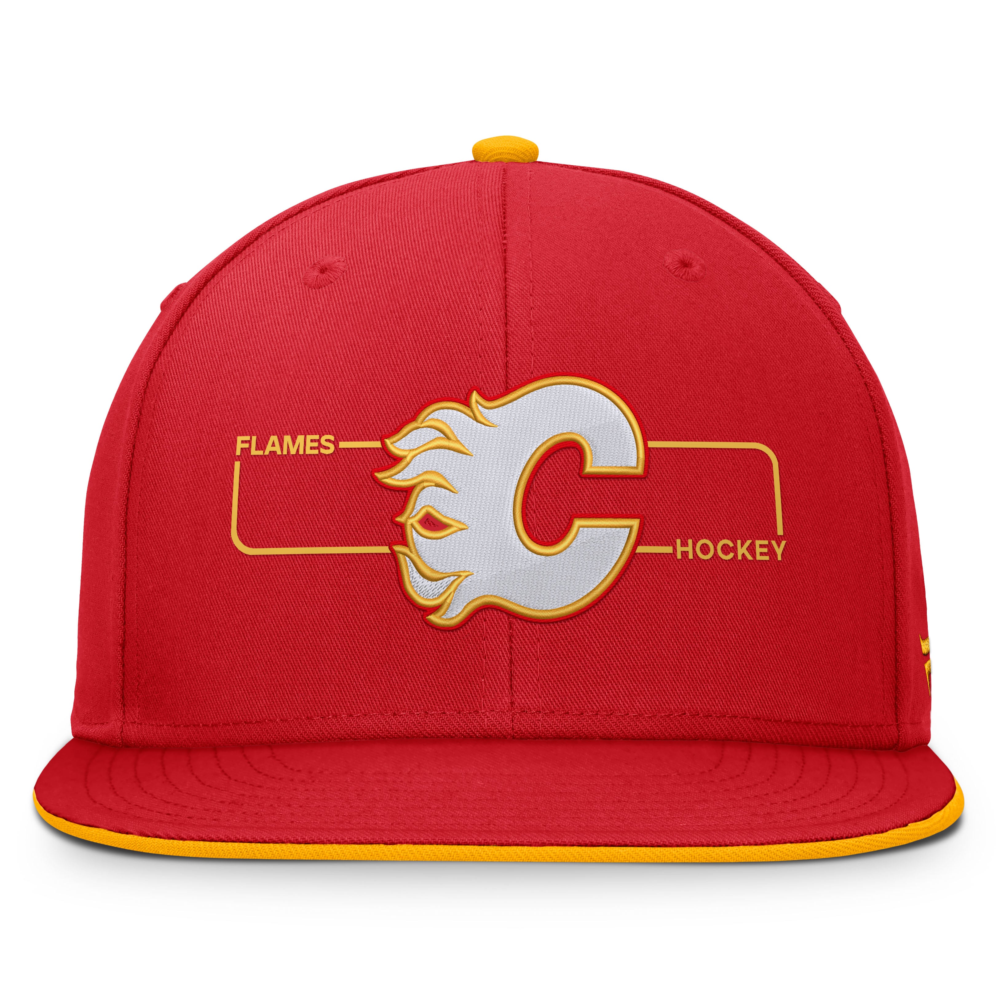 Men's Fanatics Red Calgary Flames Authentic Pro Rink Snapback Hat