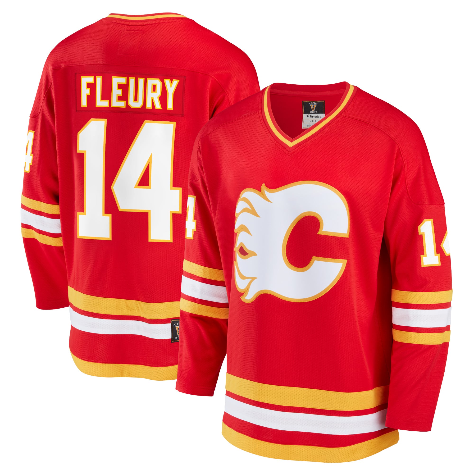 Men's Fanatics Theoren Fluery Red Calgary Flames Premier Breakaway Retired Player - Jersey