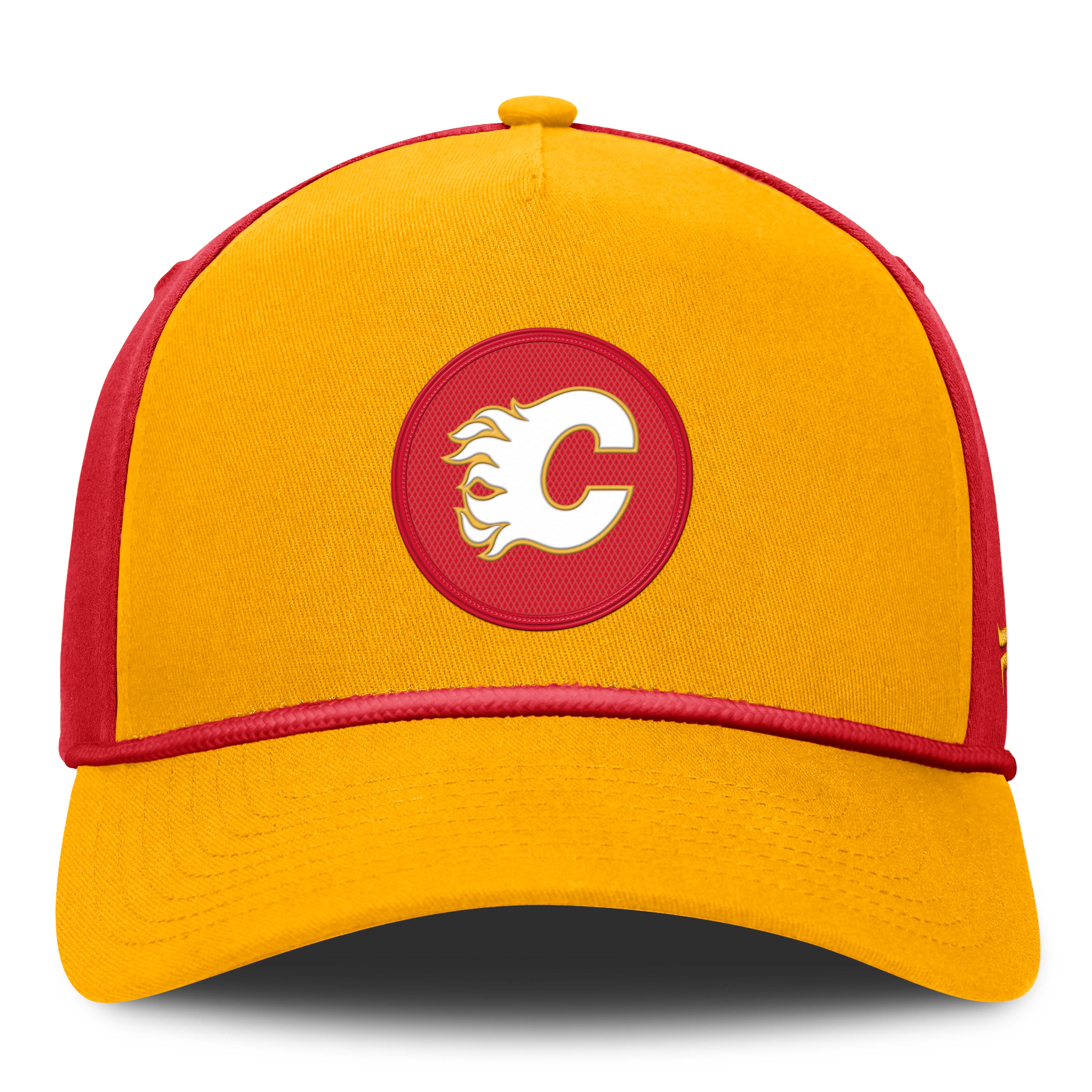 Men's Fanatics Yellow Calgary Flames Authentic Pro Rink A-Frame Adjustable Hat